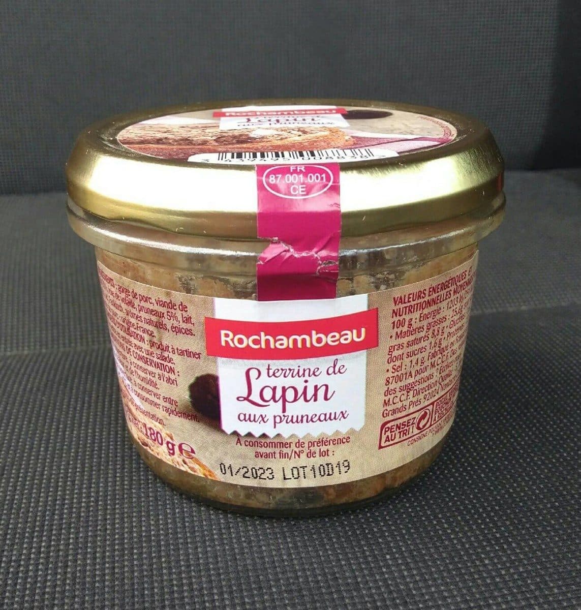 Rochambeau Terrine de lapin aux pruneaux packshot