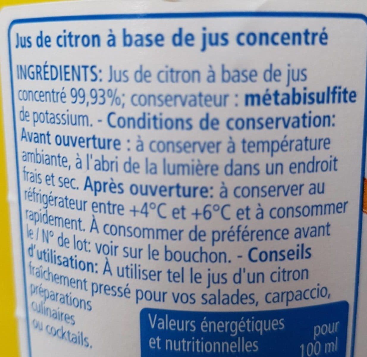 Aro Jus de citron packshot