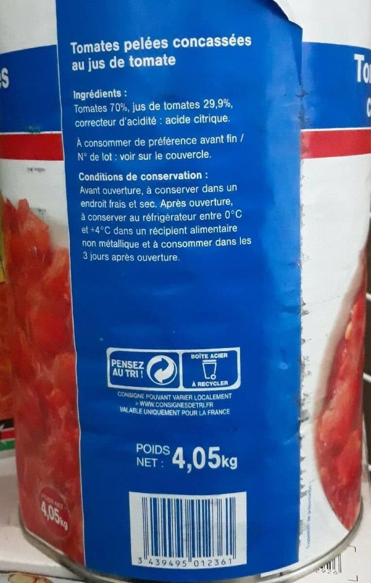 Aro Tomates pelées concassées packshot