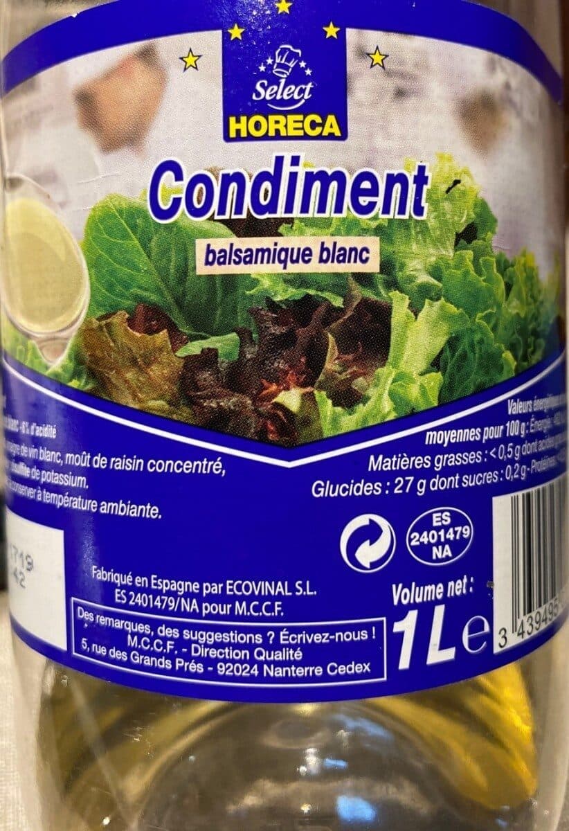 Horeca balsamique blanc packshot
