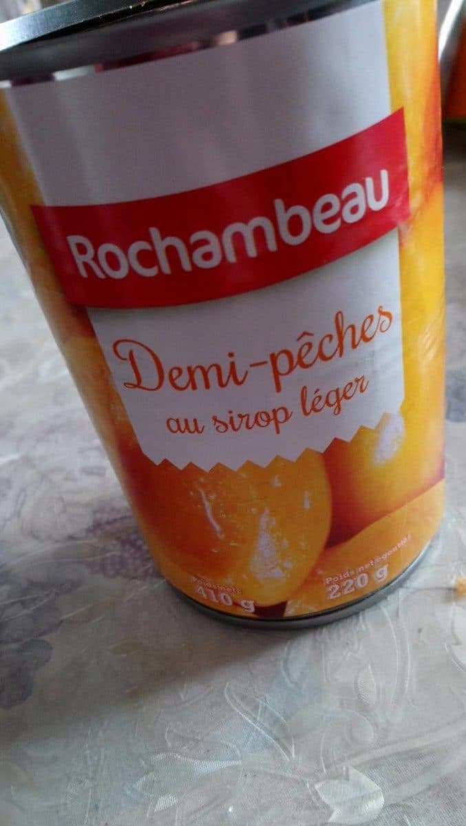 Rochambeau Demi pêches au sirop léger packshot