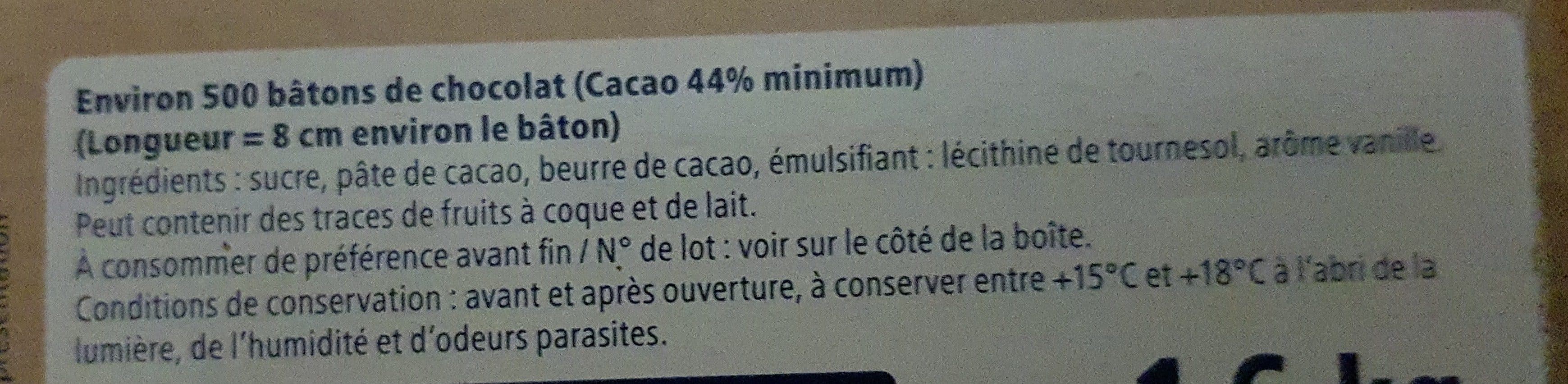 Metro Environ 500 Bâtons de chocolat packshot