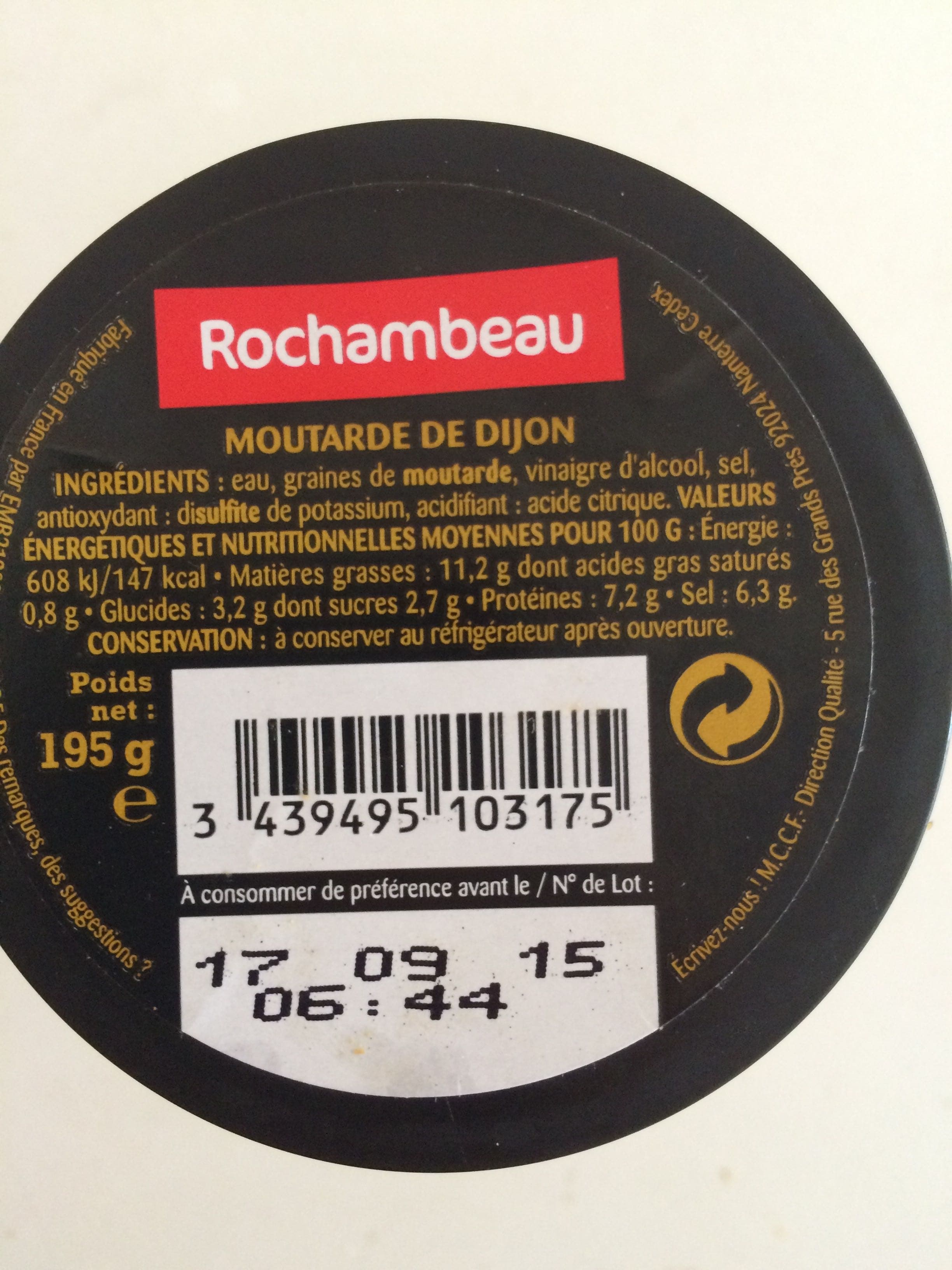 Rochambeau Moutarde de Dijon packshot