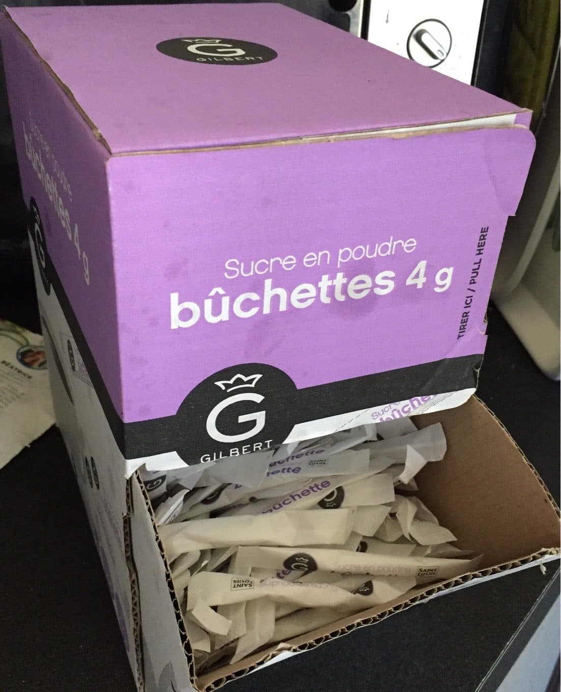Gilbert 500 buchettes 4g sucre en poudre packshot