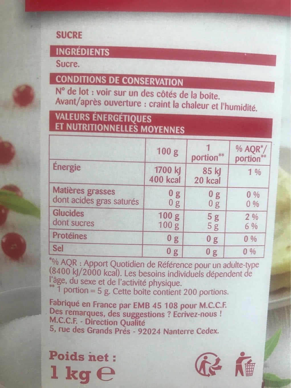 Rochambeau Sucre poudre packshot
