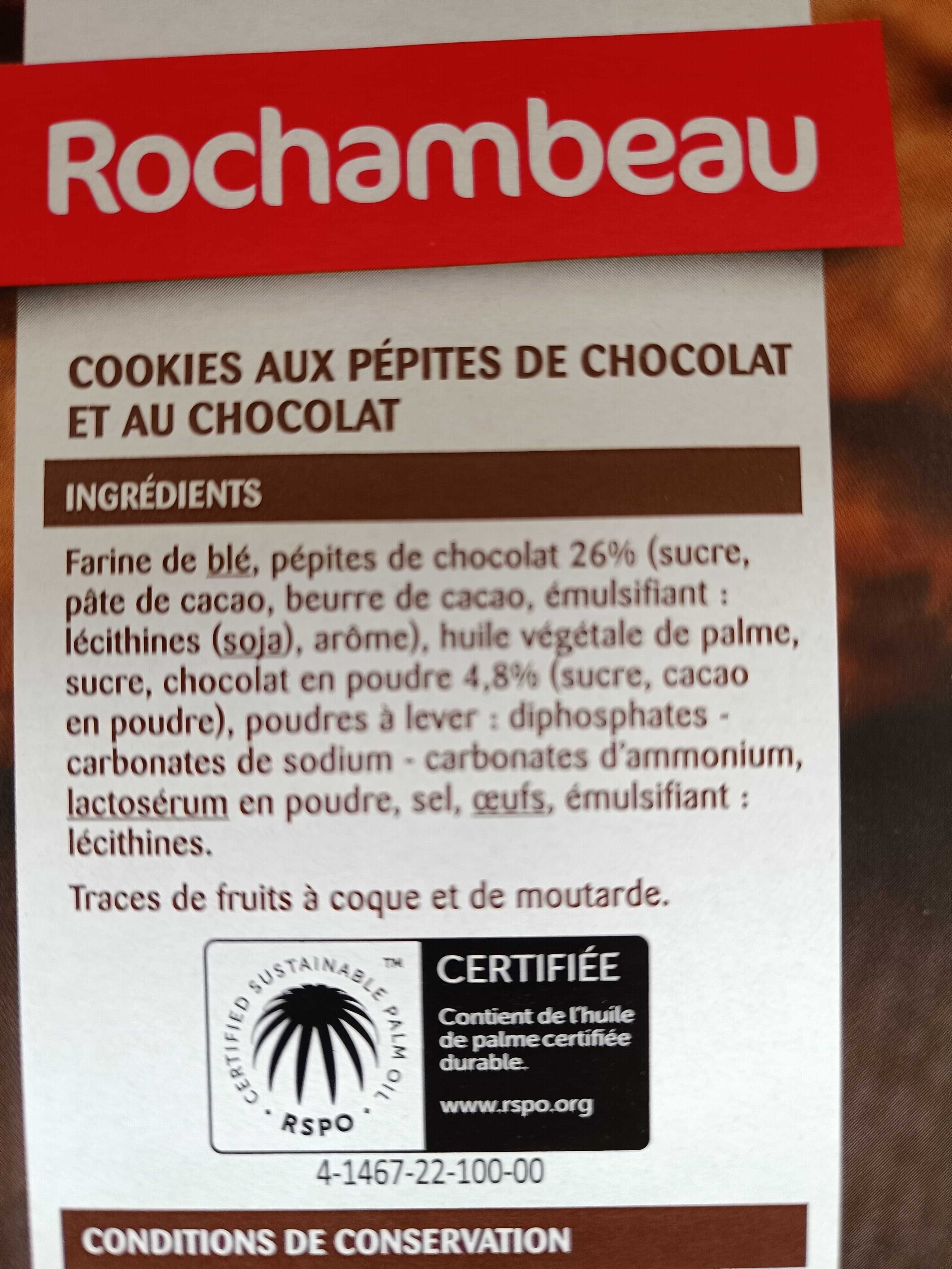 Rochambeau Cookies Chocolat et Pépites de Chocolat packshot