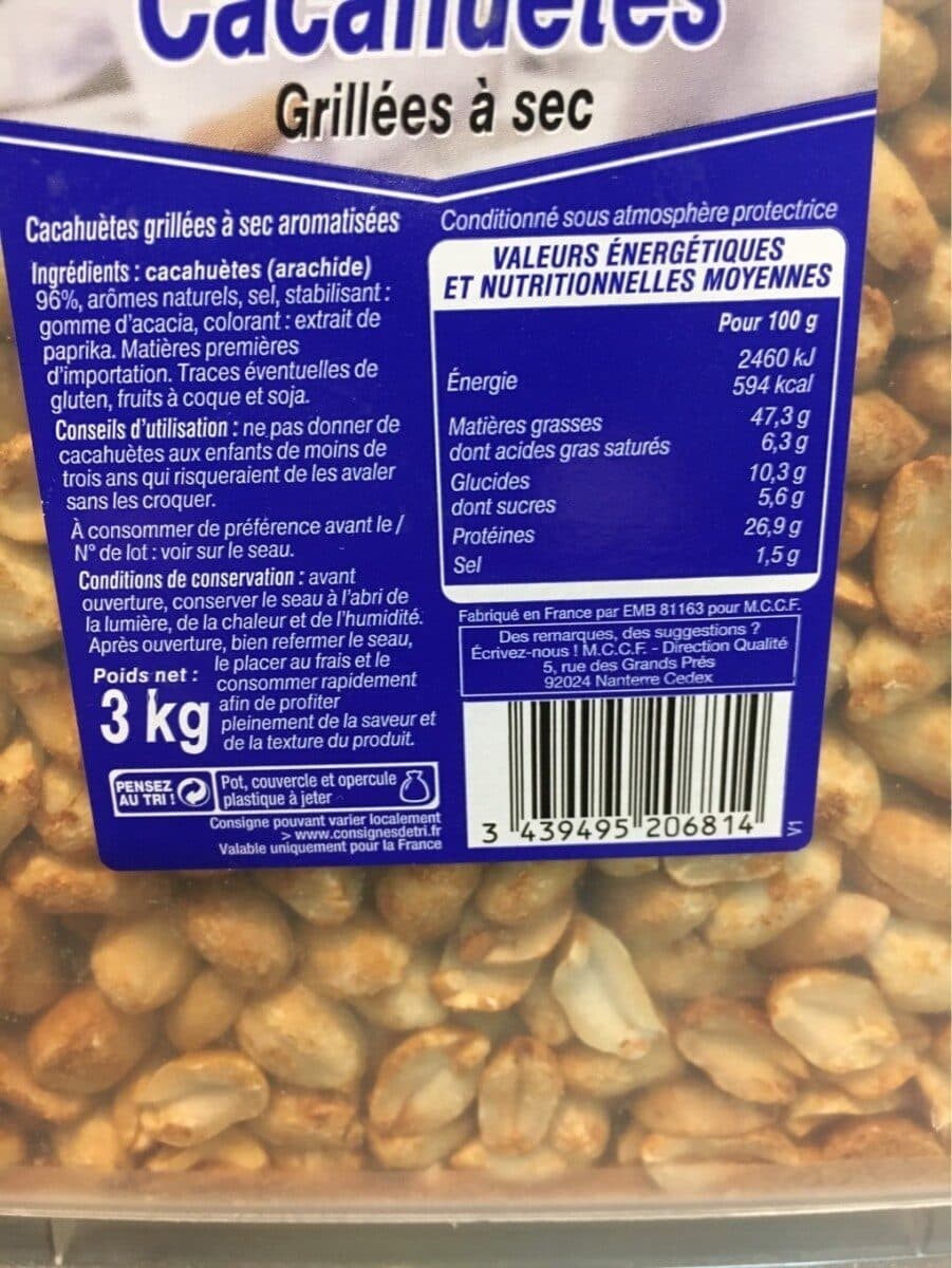 Horeca Cacahuètes grillées à sec packshot