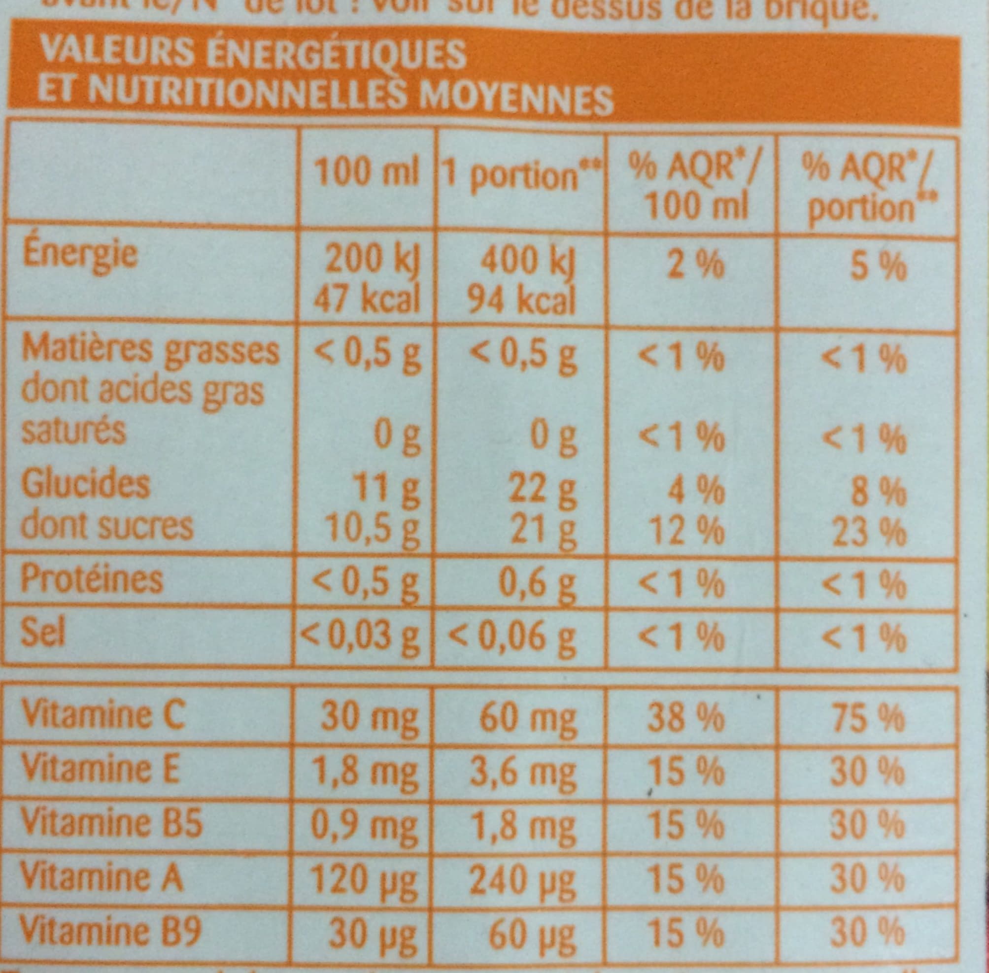 Rochambeau Nectar Multifruits à base de concentré packshot