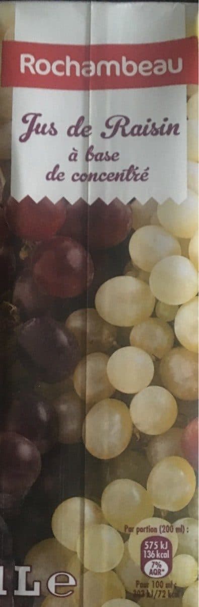 ROCHAMBEAU Jus de Raisin à base de concentré packshot