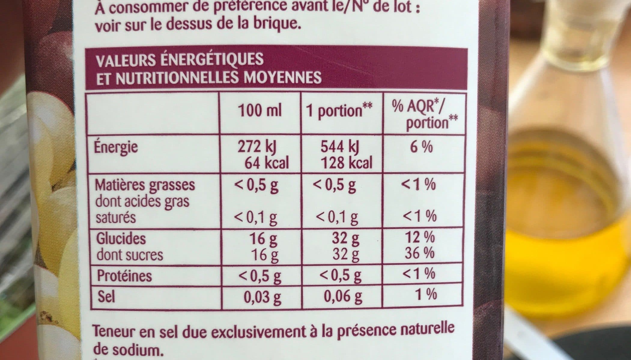 ROCHAMBEAU Jus de Raisin à base de concentré packshot