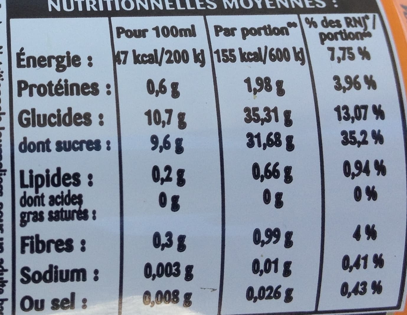Rochambeau Jus d'Orange packshot