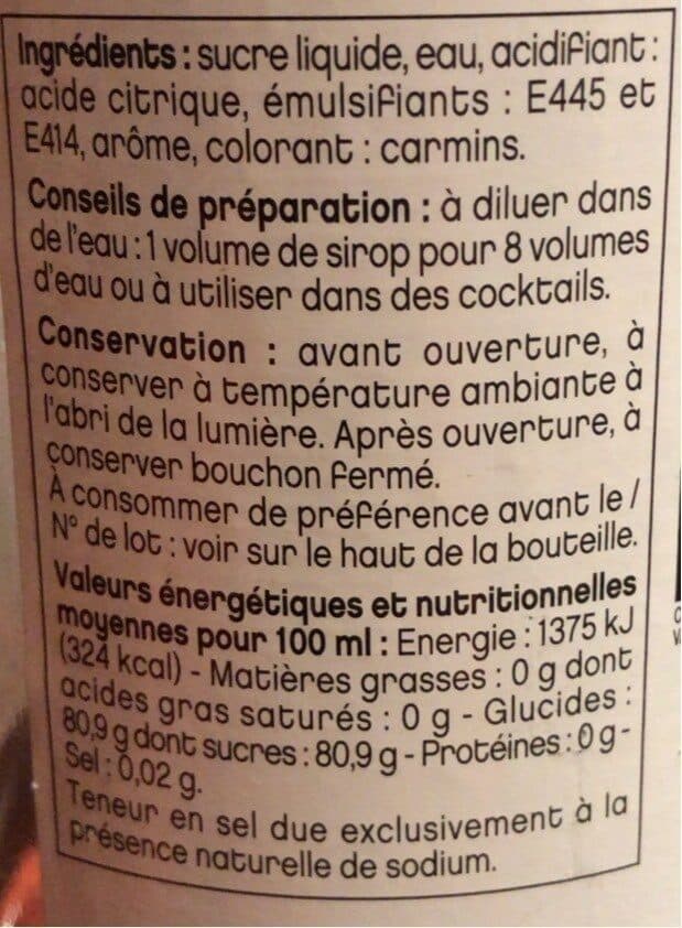 Gilbert Sirop Gilbert Bubble Gum [bouteille 70 CL] packshot
