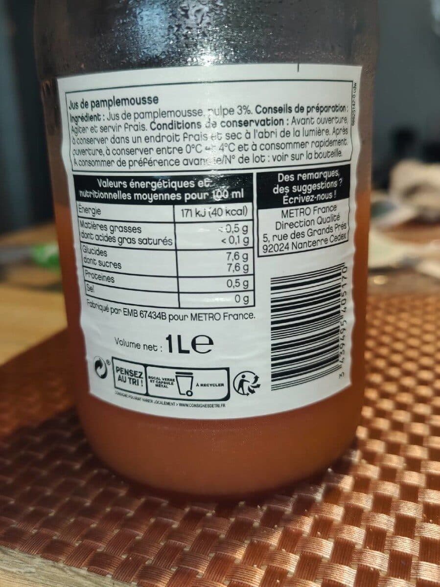 Gilbert Pur jus de pamplemousse packshot
