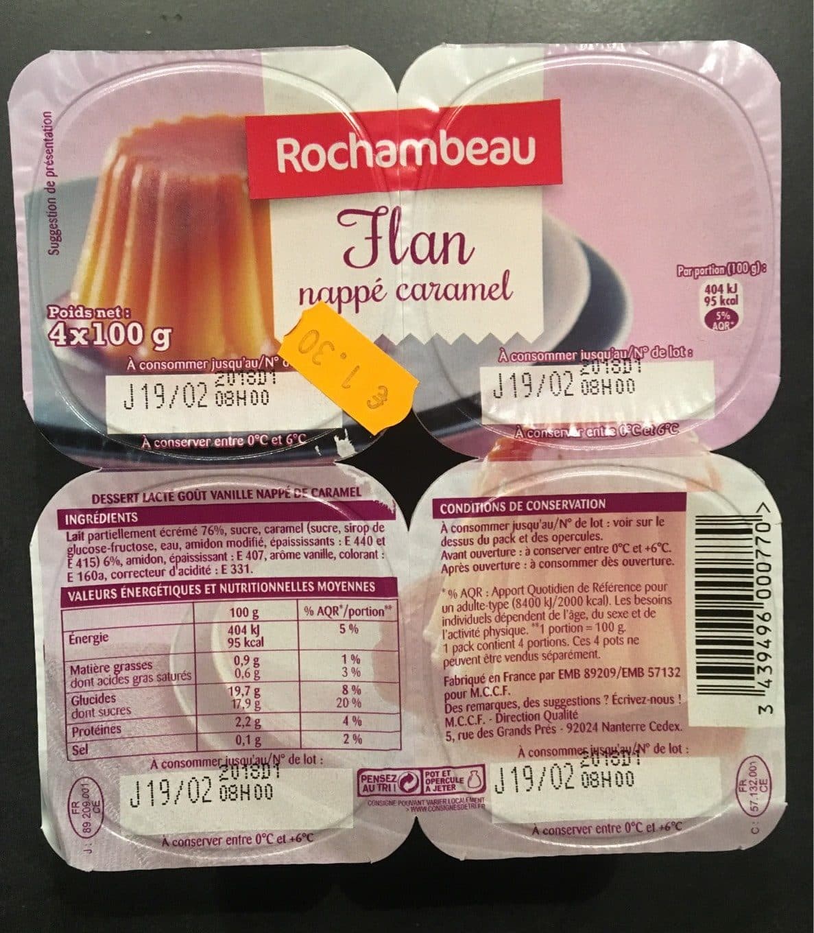 Rochambeau Flan nappé caramel packshot