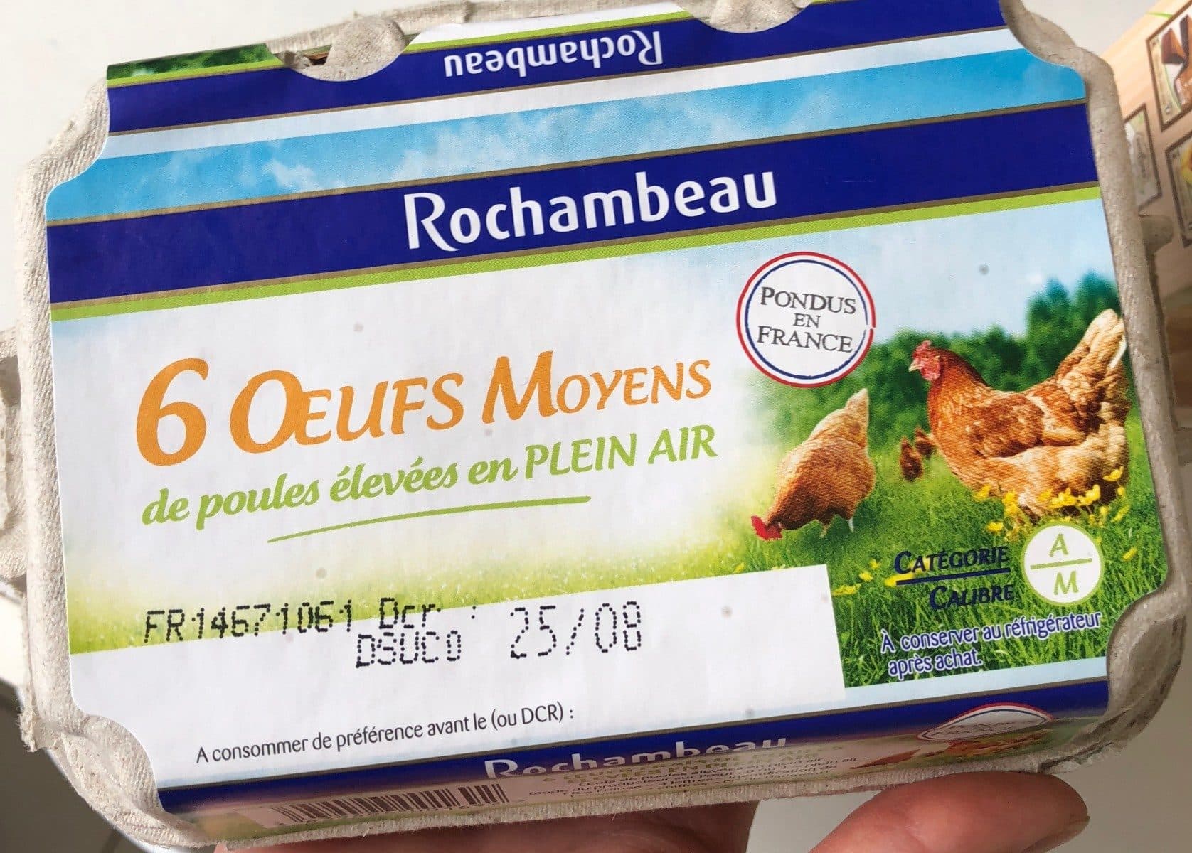 Rochambeau 6 oeuf moyen de poules elevee en plein air packshot