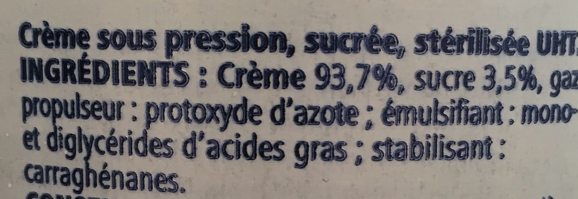 Horeca Select Crème sous pression sucrée packshot