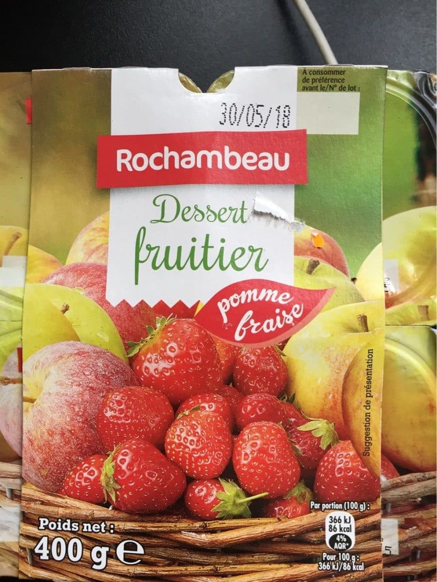 Rochambeau Dessert fruité pomme fraise packshot
