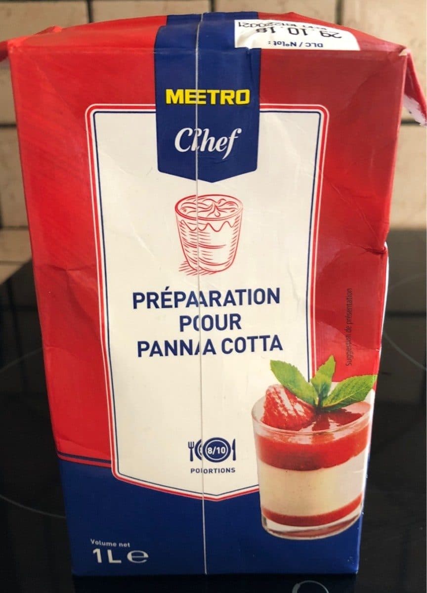 Métro chef Preparation panna cotta packshot
