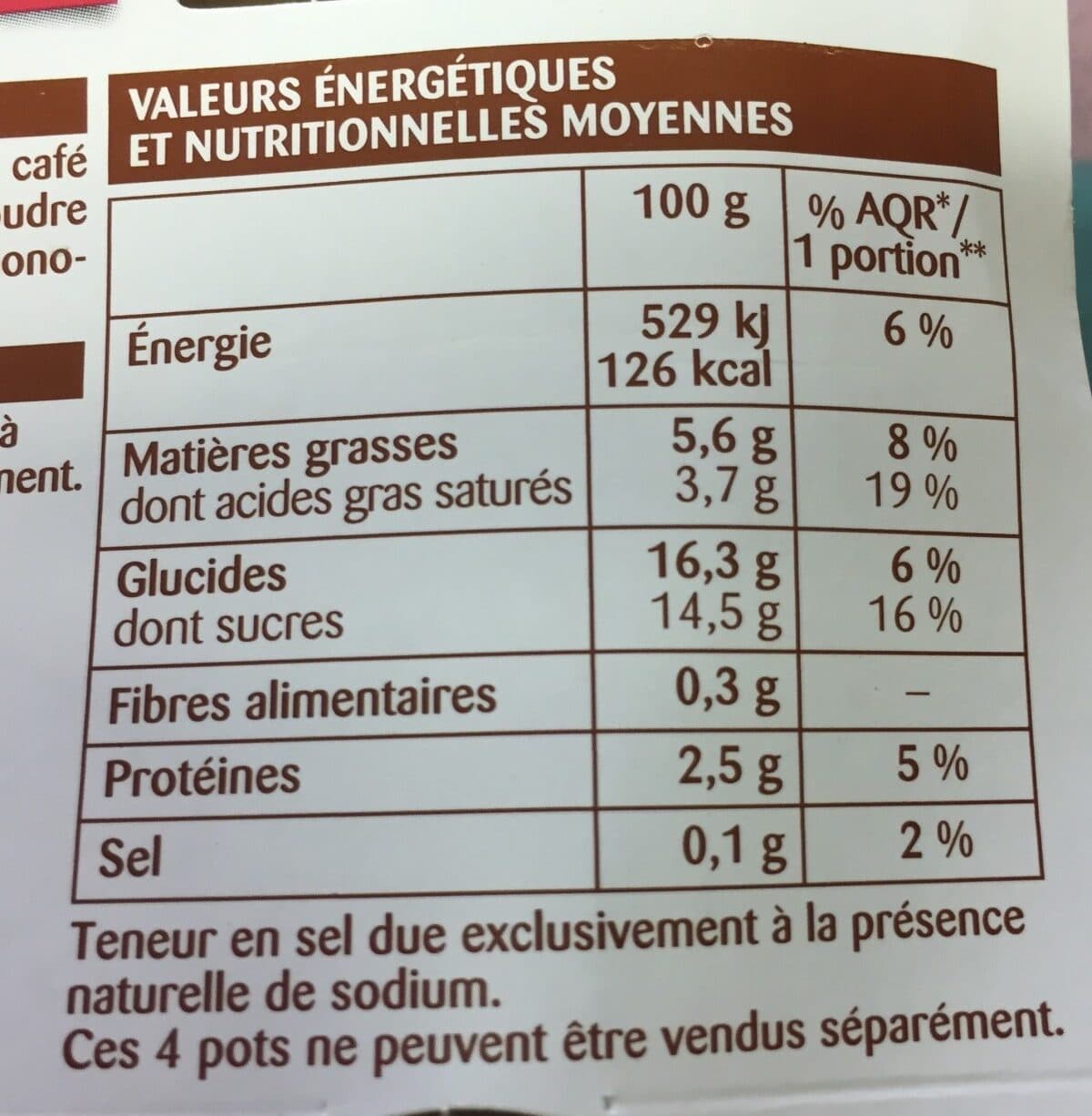 Rochambeau Liégeois saveur café packshot
