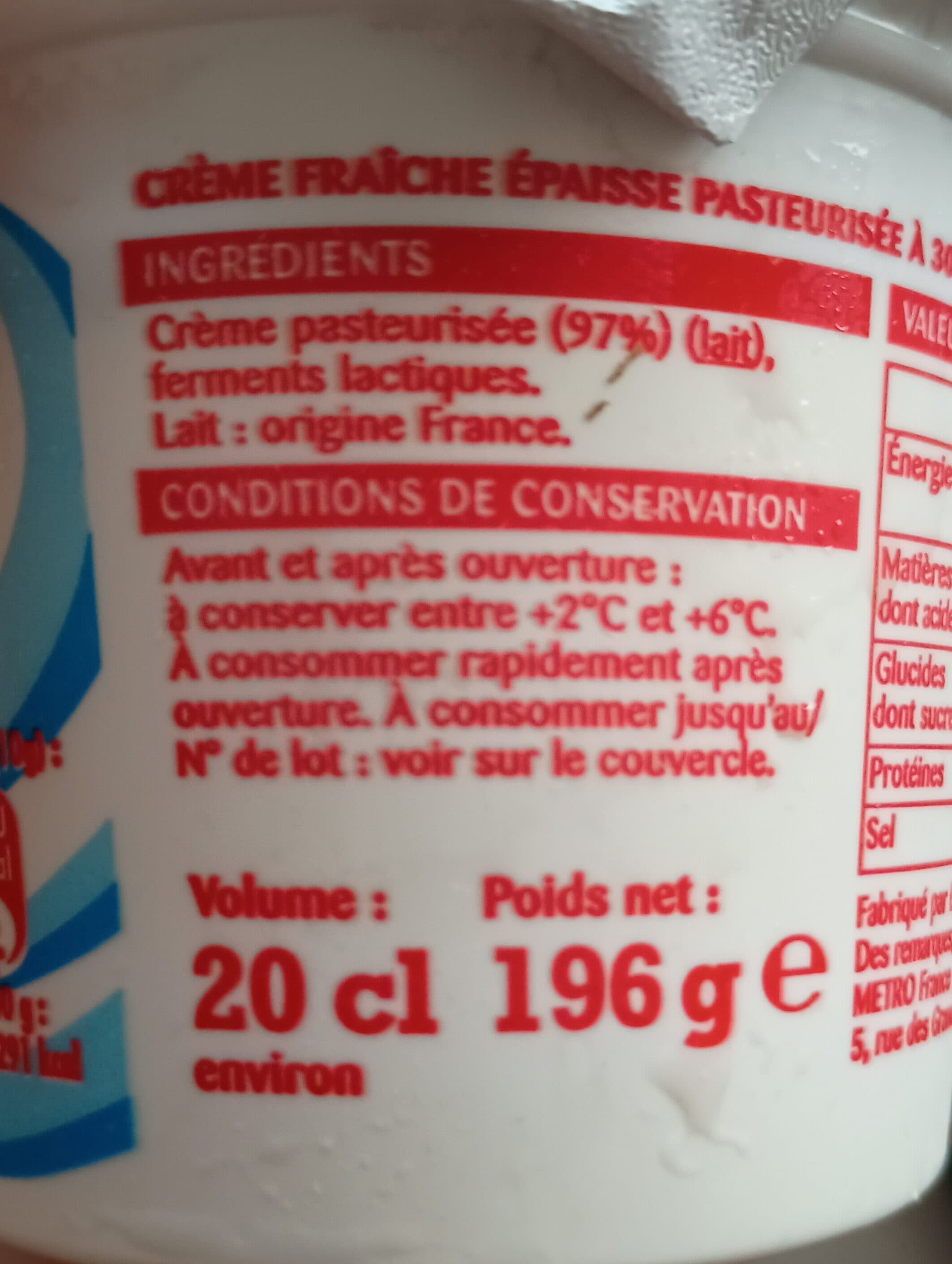 Rochambeau Crème fraîche épaisse packshot