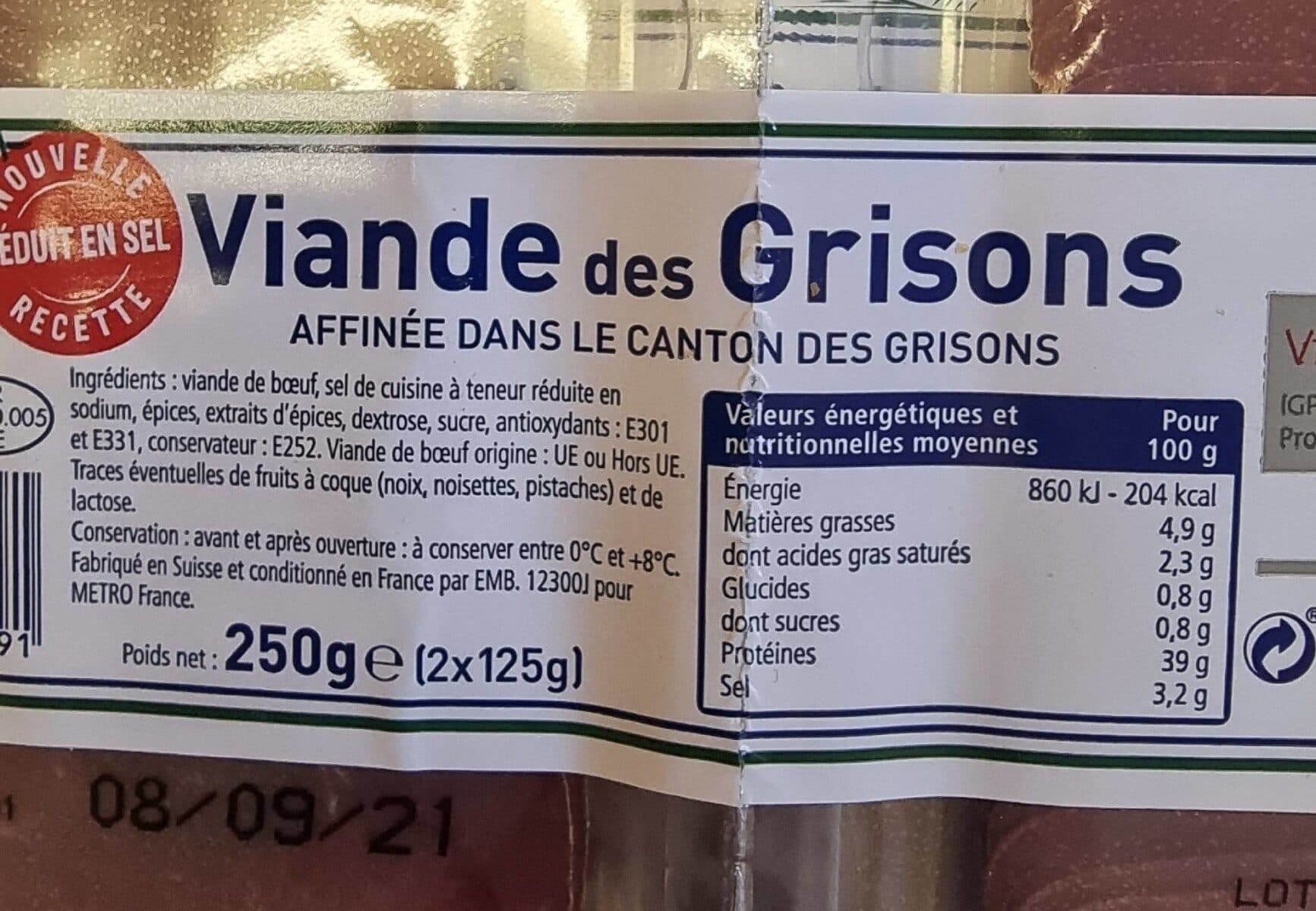 Metro Chef Viande des grisons packshot