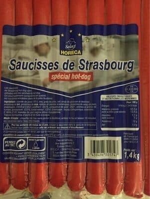 Horeca Select Saucisses de Strasbourg Spécial Hot-Dog packshot
