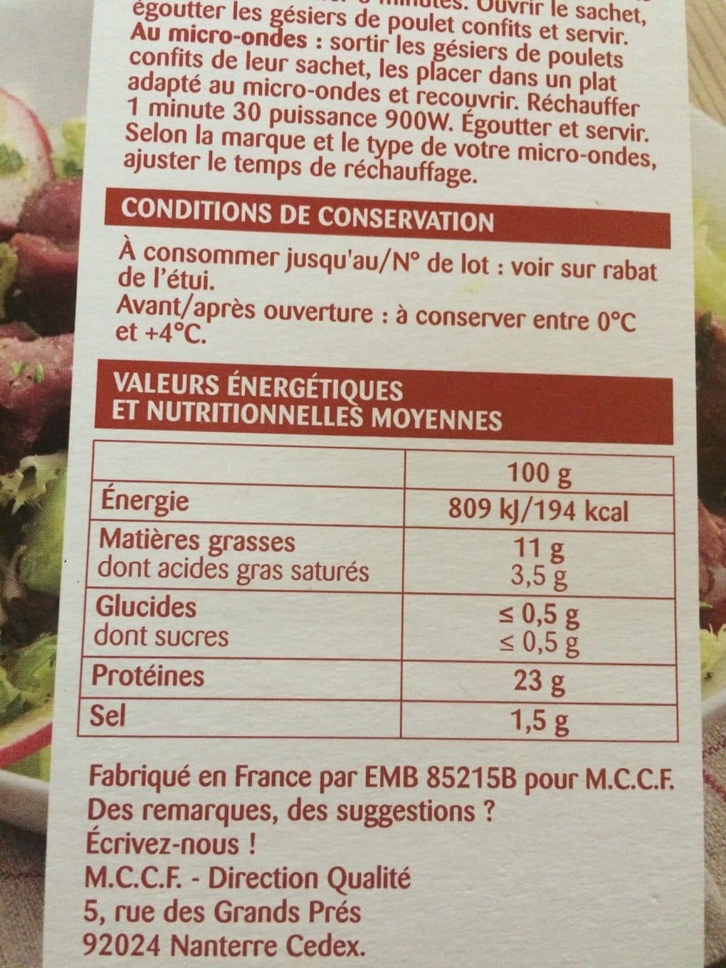Rochambeau Gésiers de poulet packshot