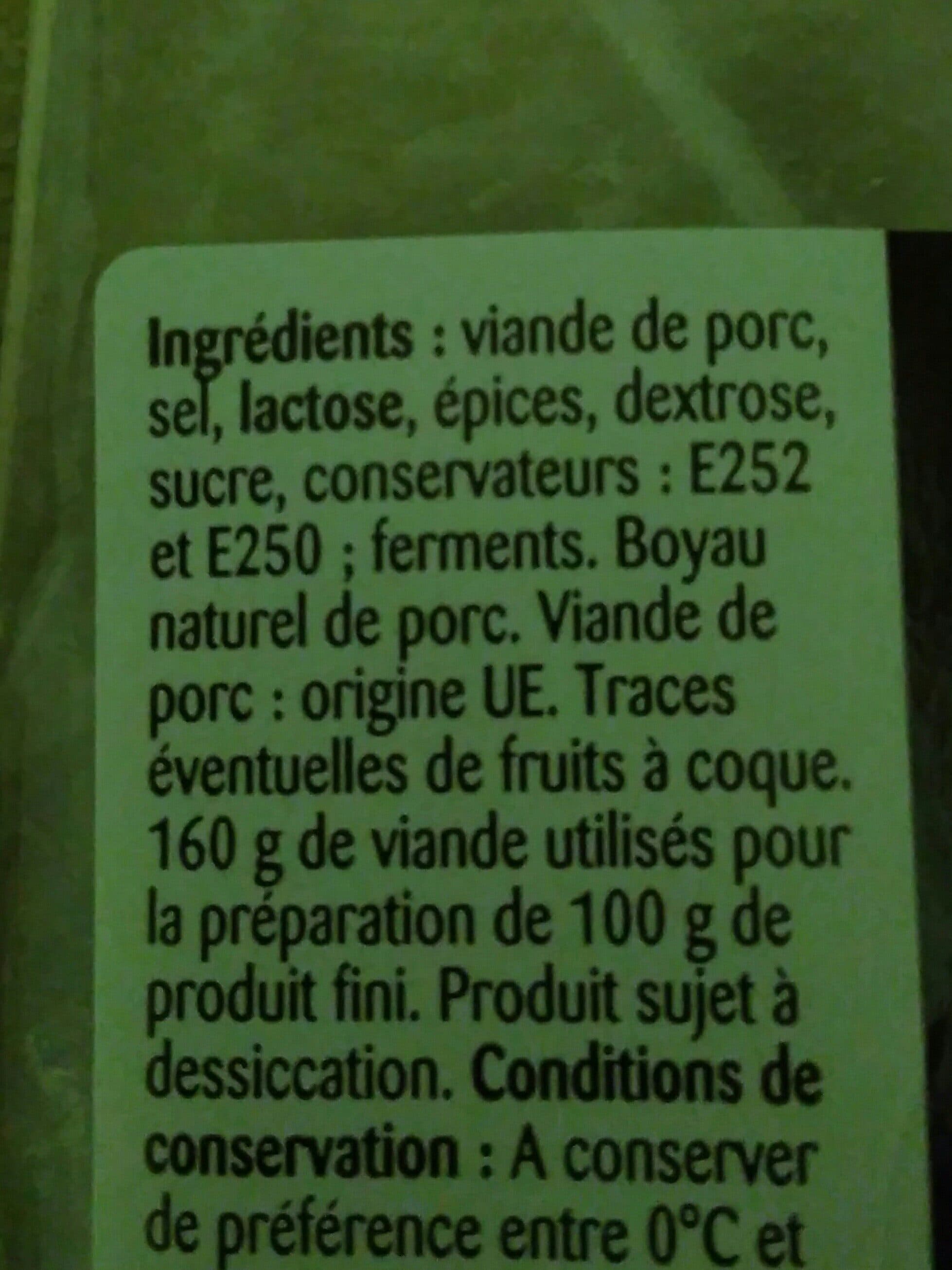 Rochambeau Saucisse sèche pur porc supérieure packshot