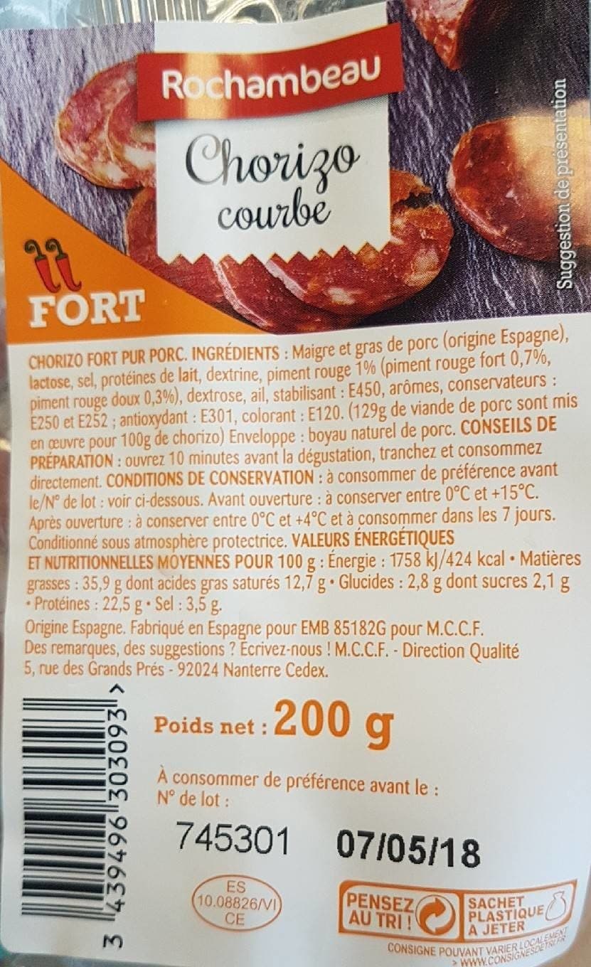 rochambeau chorizo courbe packshot