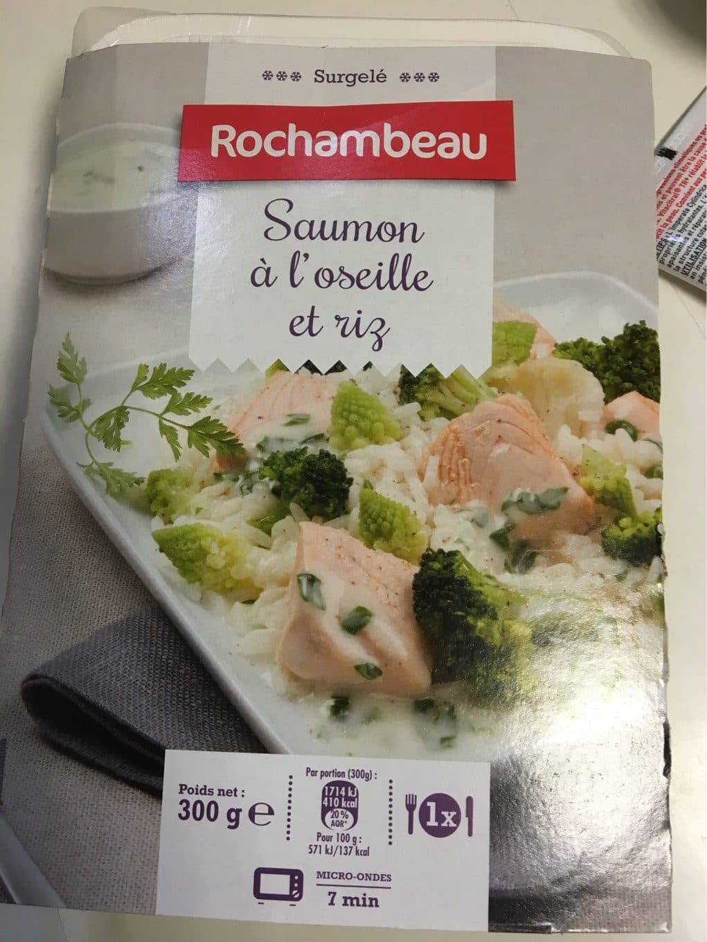 Rochambeau Saumon a l’oseille et riz packshot
