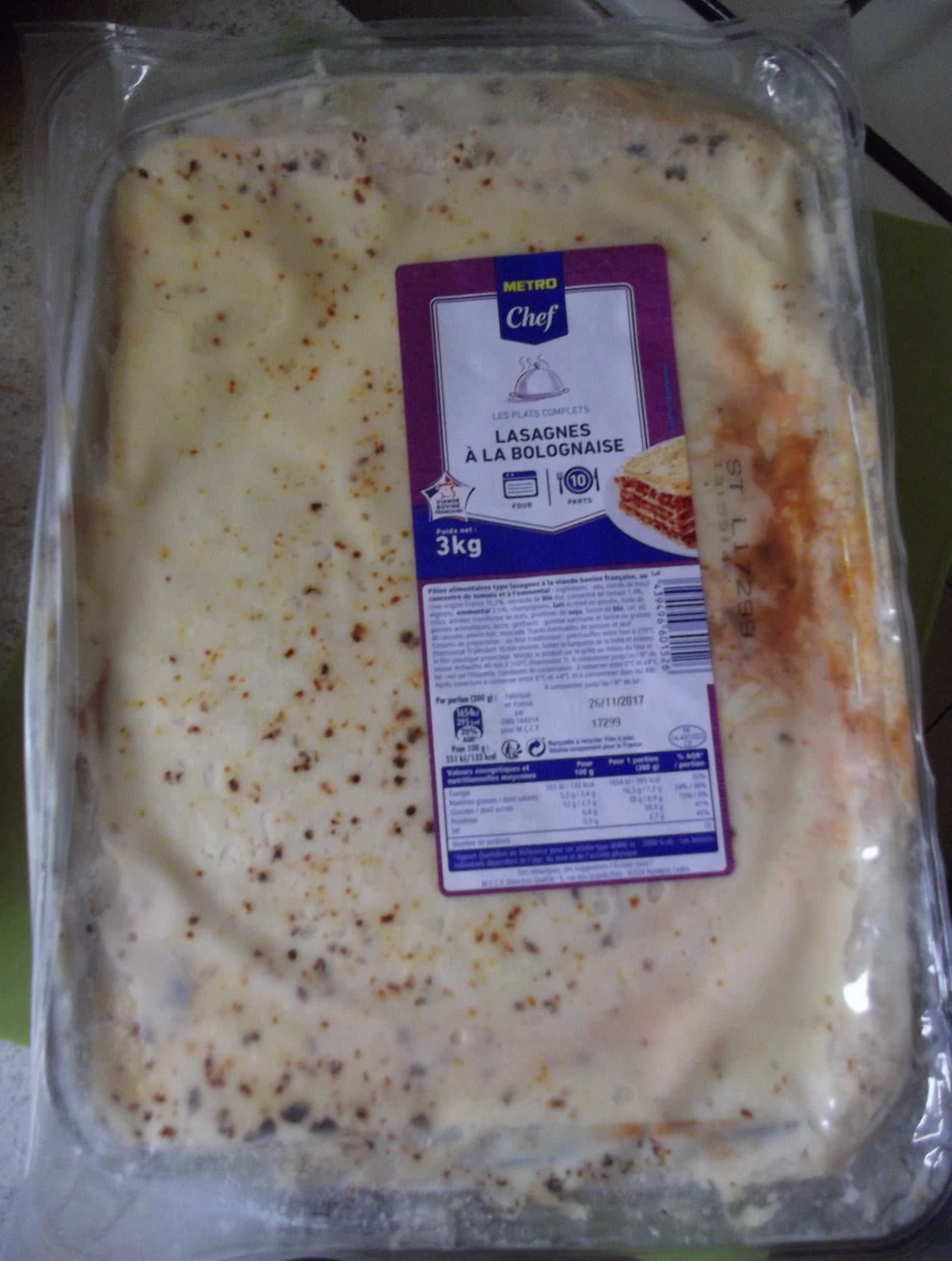 Metro Lasagnes à la Bolognaise packshot