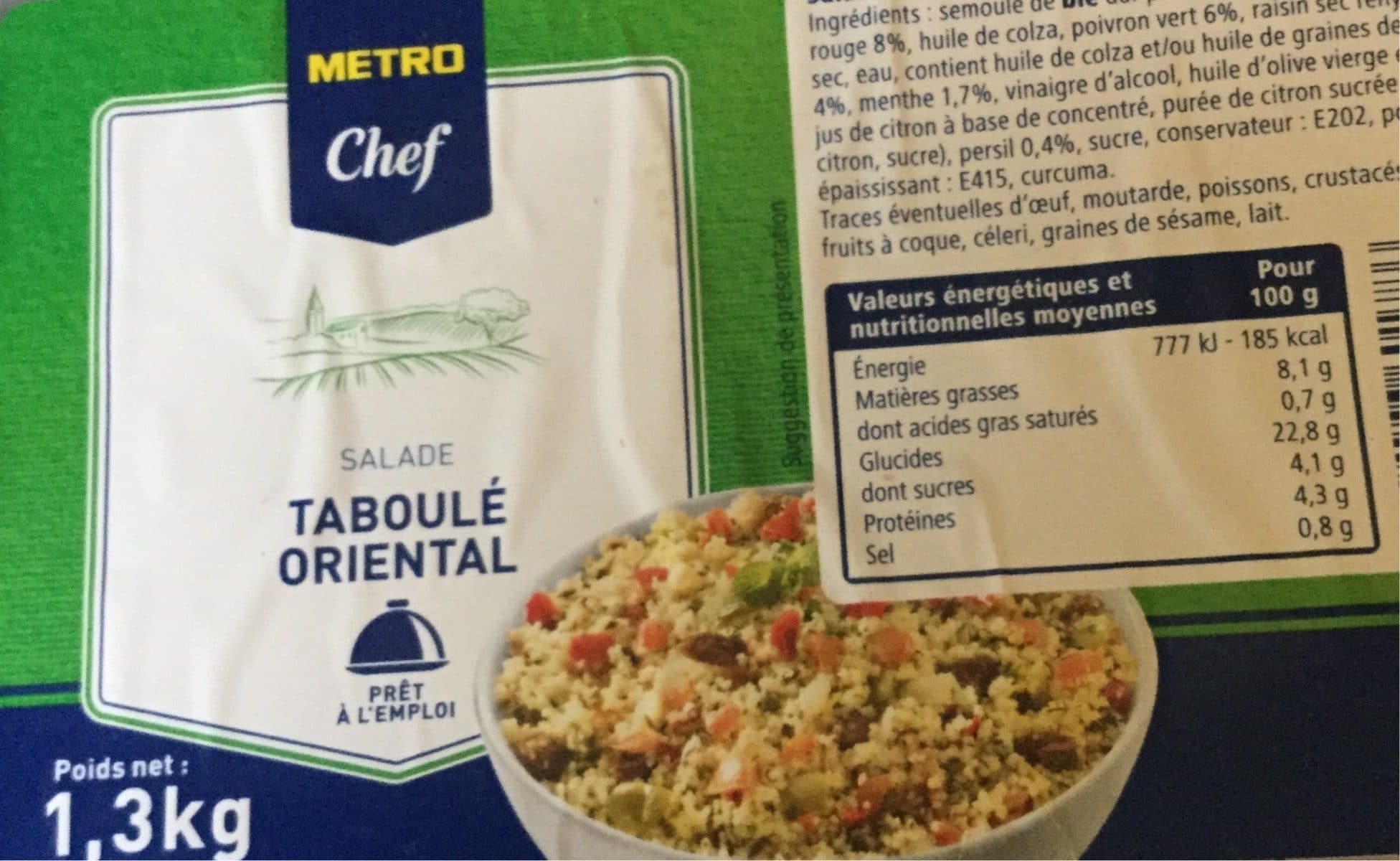 Metro Taboulé Oriental packshot