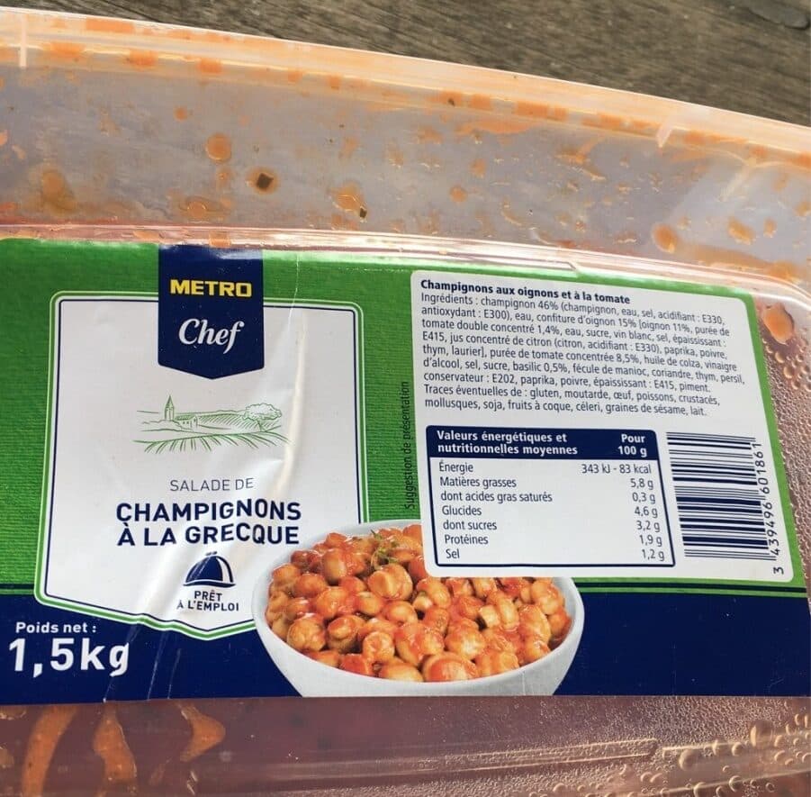 Metro Salade de Champignons à la Grecque packshot