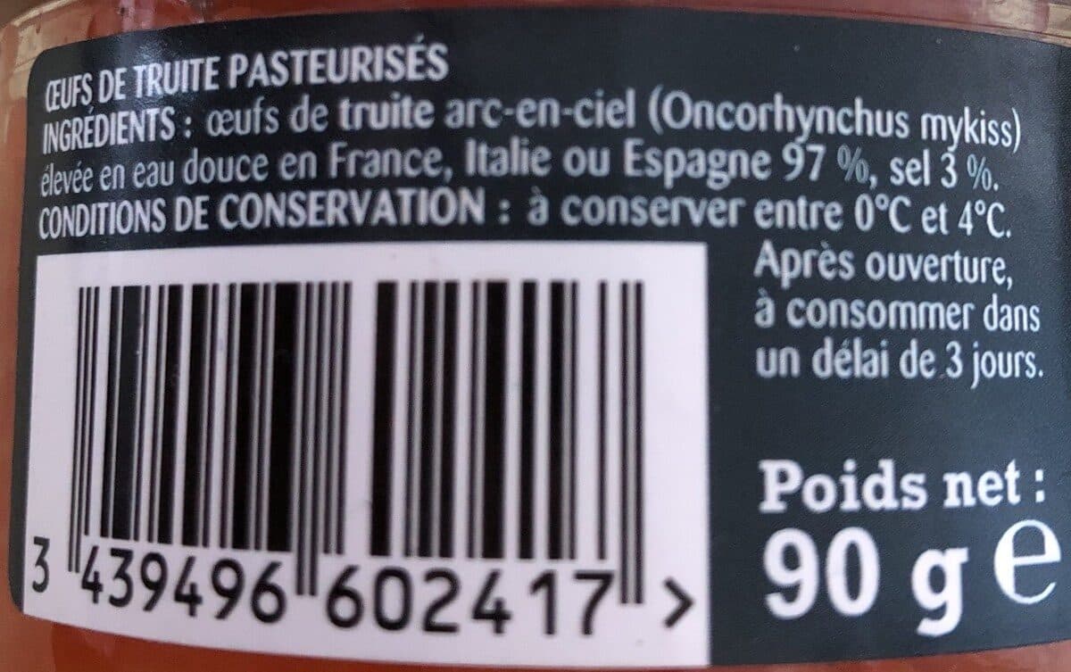 Rochambeau Oeufs de truite packshot