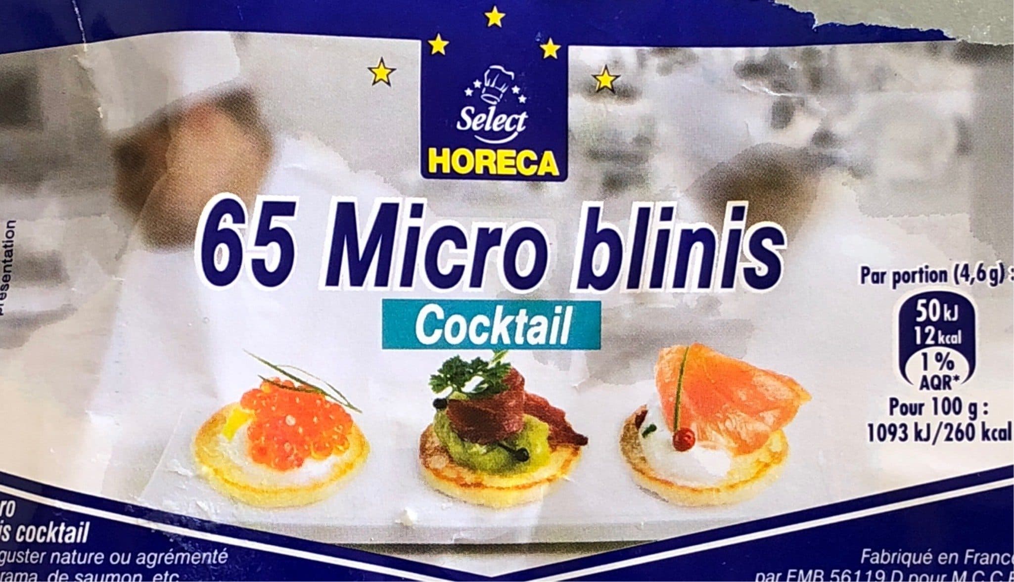 Horeca Select 65 Micro Blinis Cocktail packshot