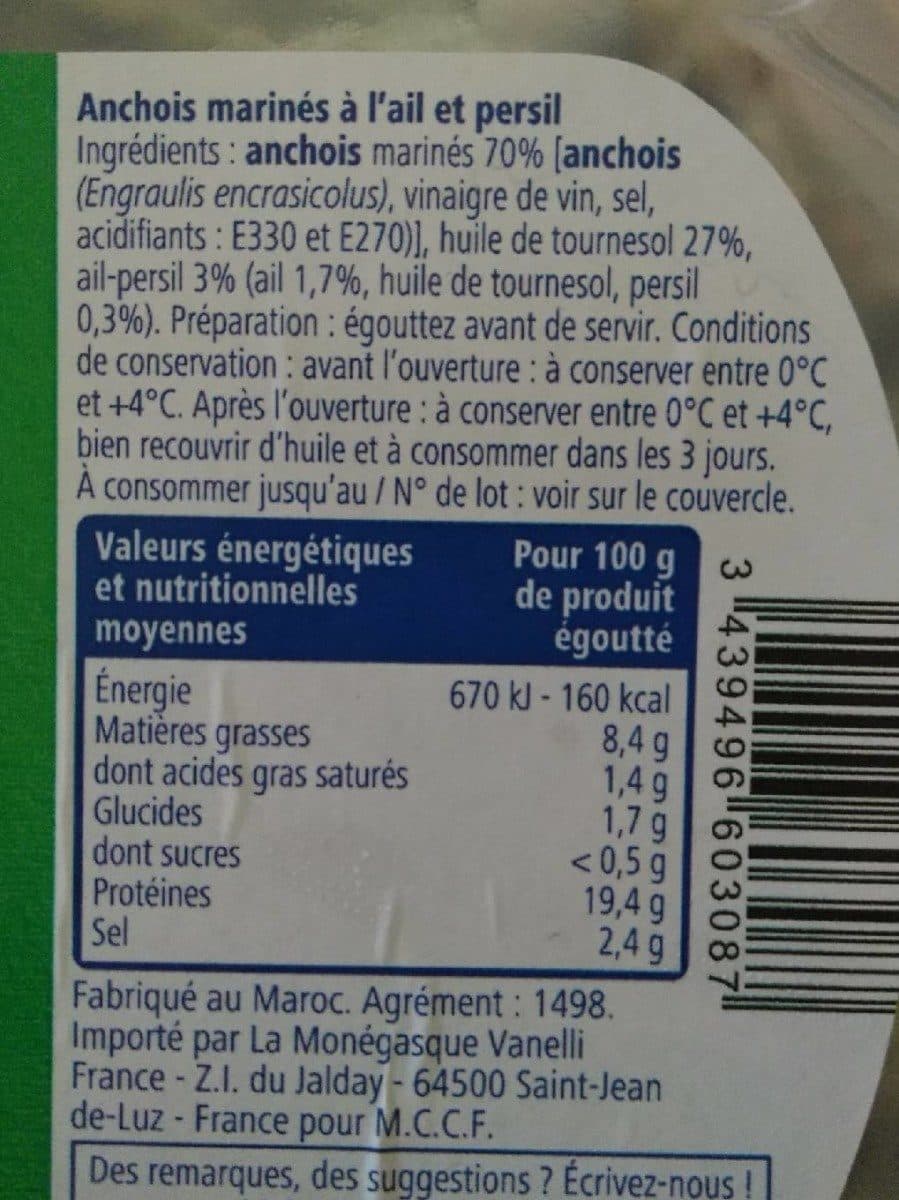 Metro Chef Anchois à l'ail et persil packshot