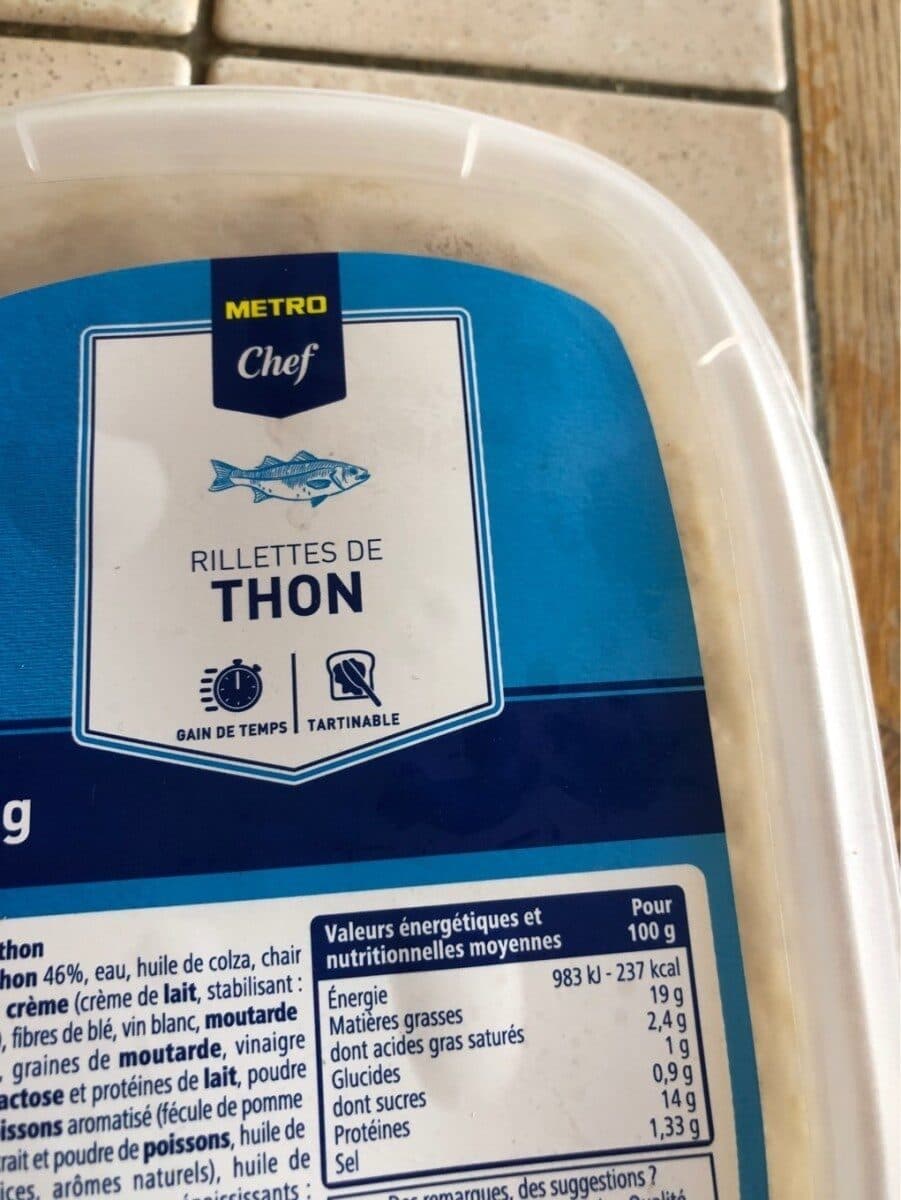 Metro Riellettes de thon packshot