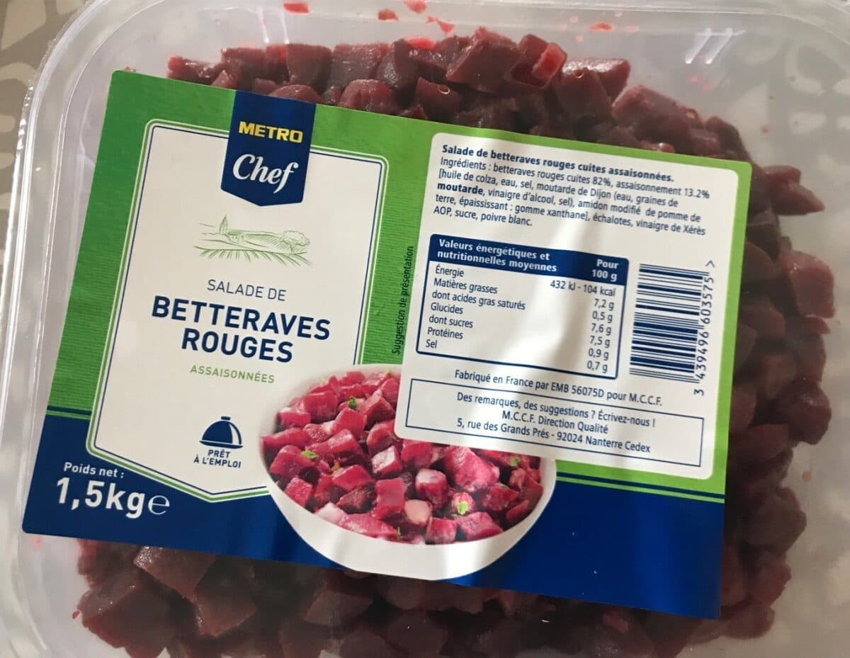 Metro Chef Salade de betteraves rouges packshot