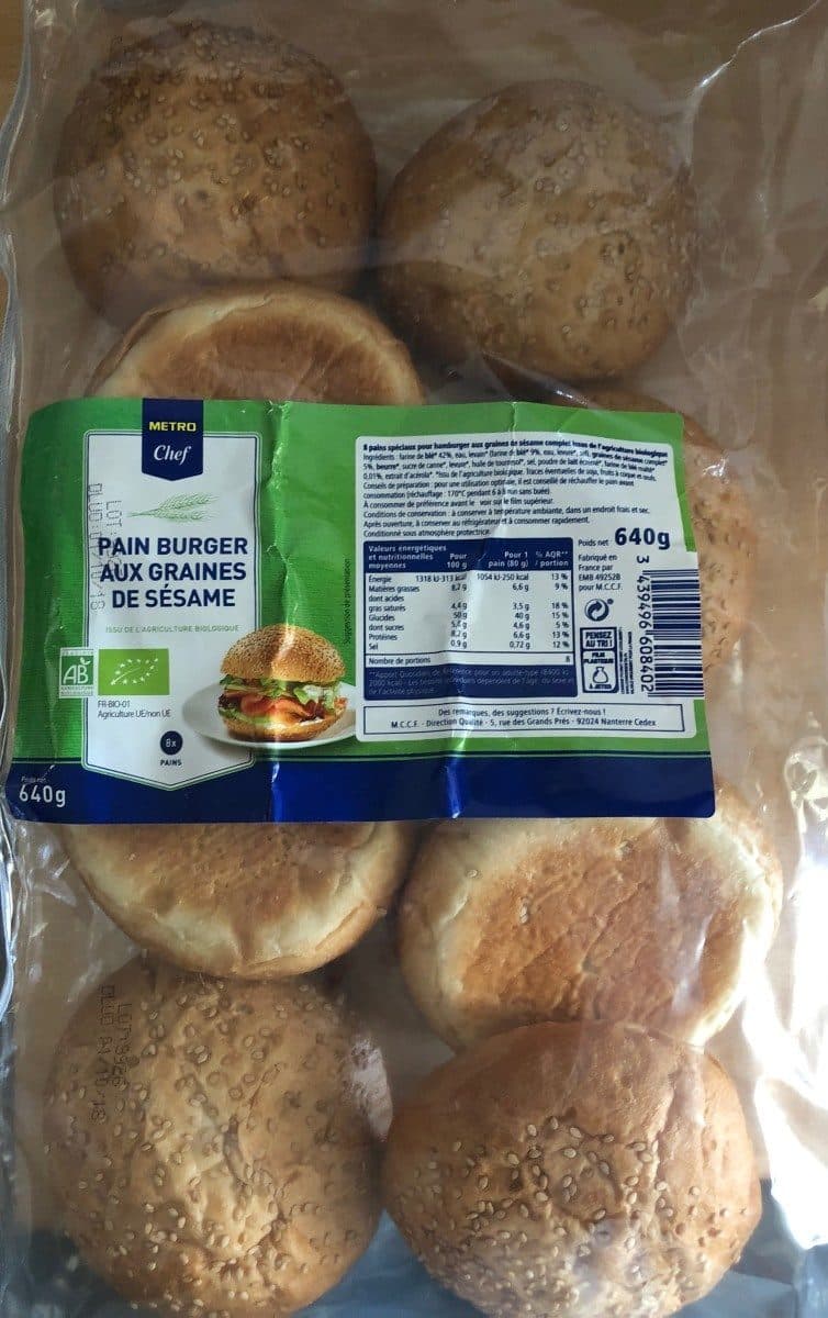 Metro Chef Pain burger aux graines de sesame packshot