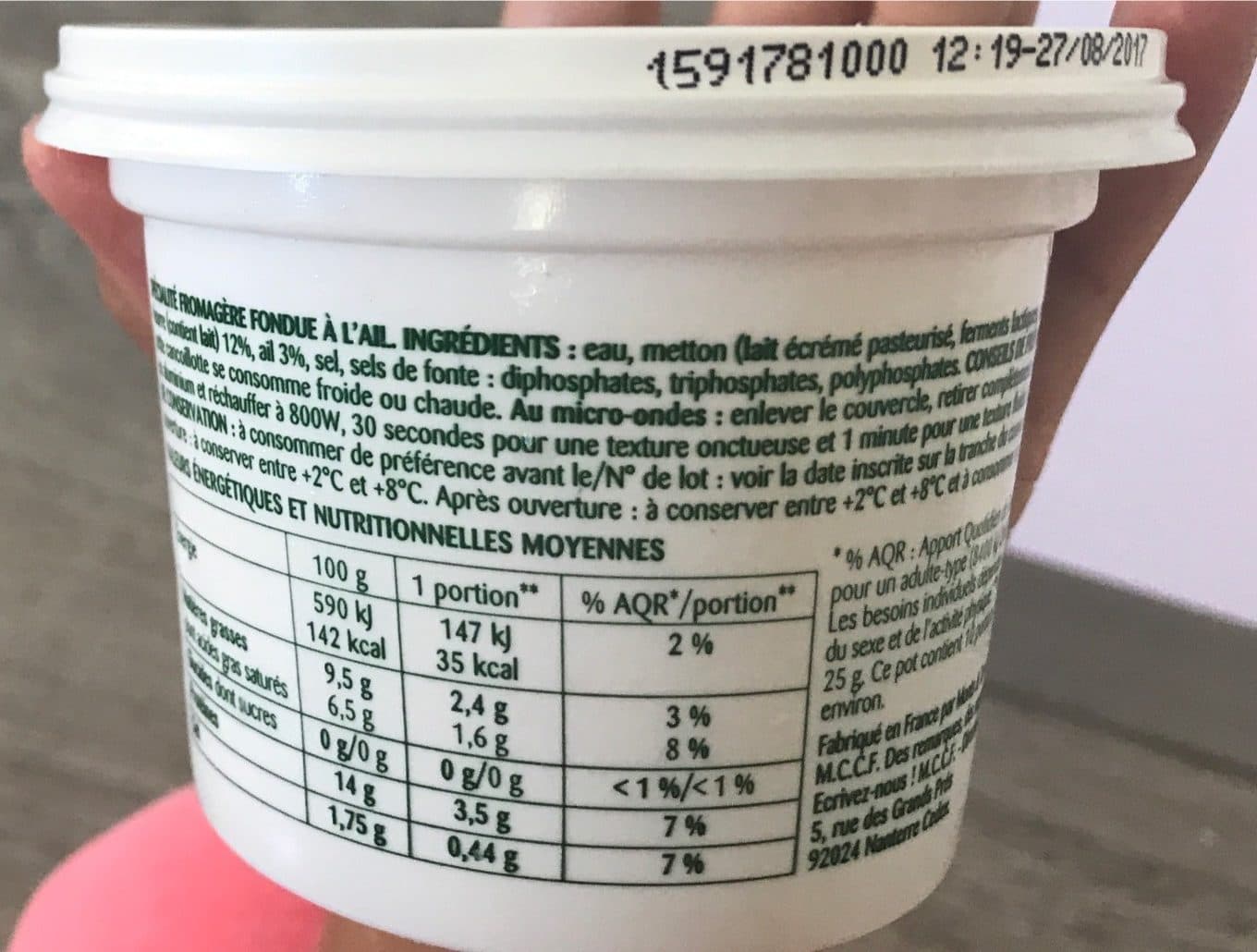 Rochambeau Cancoillotte à l'ail packshot