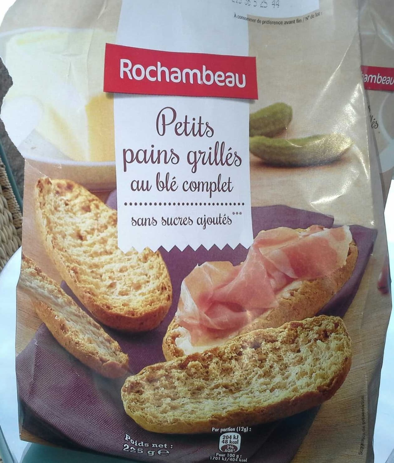 Rochambeau Petits pains grillés au blé complet packshot