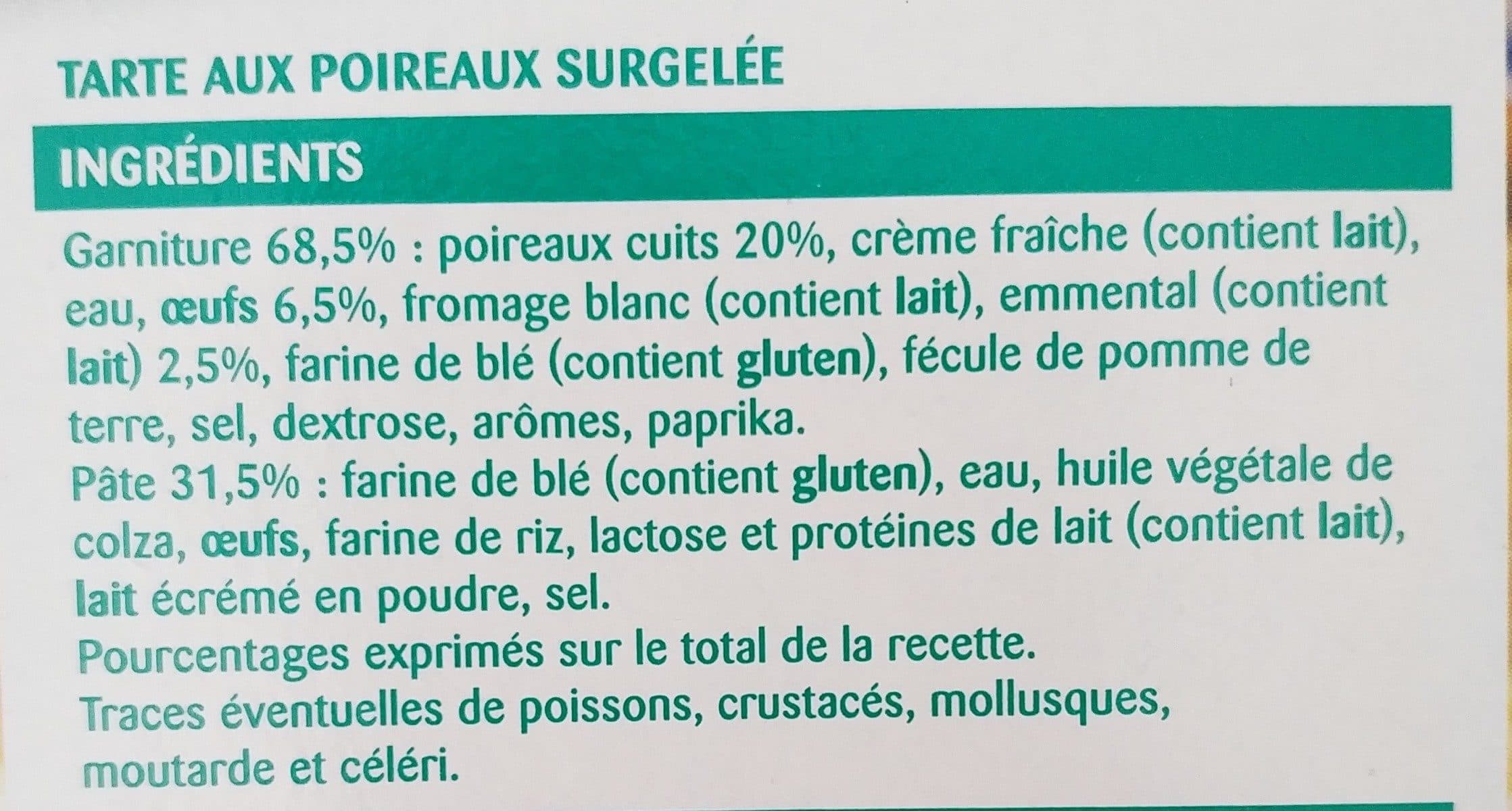 Rochambeau Tarte aux poireaux packshot