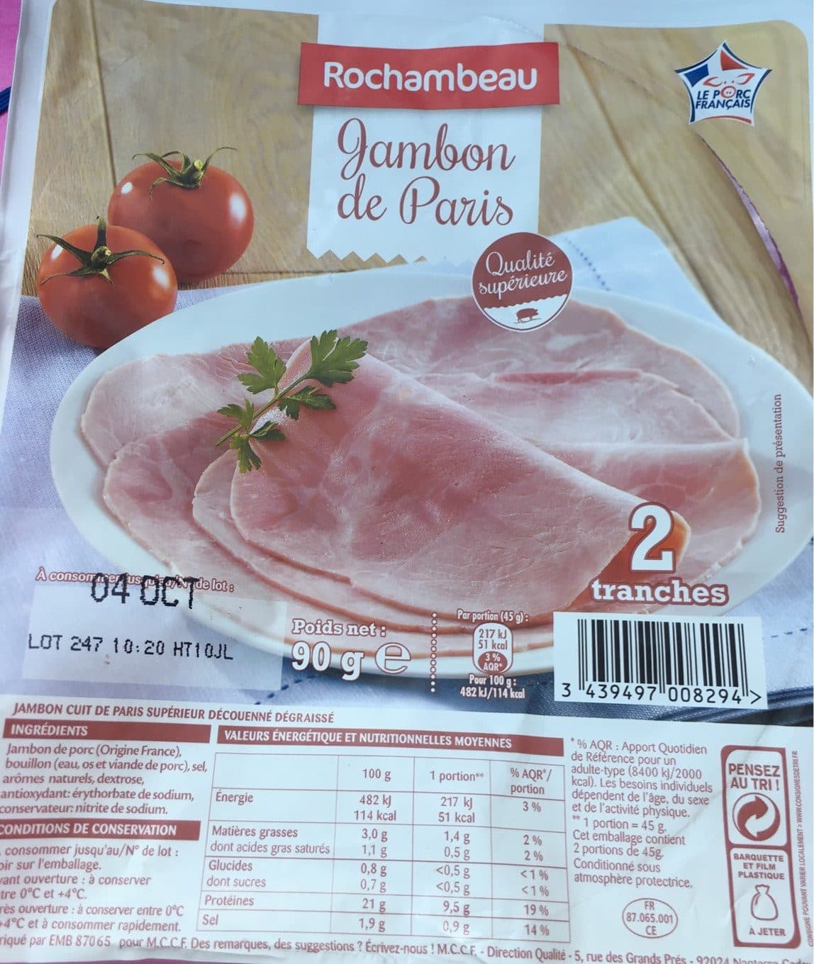 Rochambeau Jambon de Paris packshot