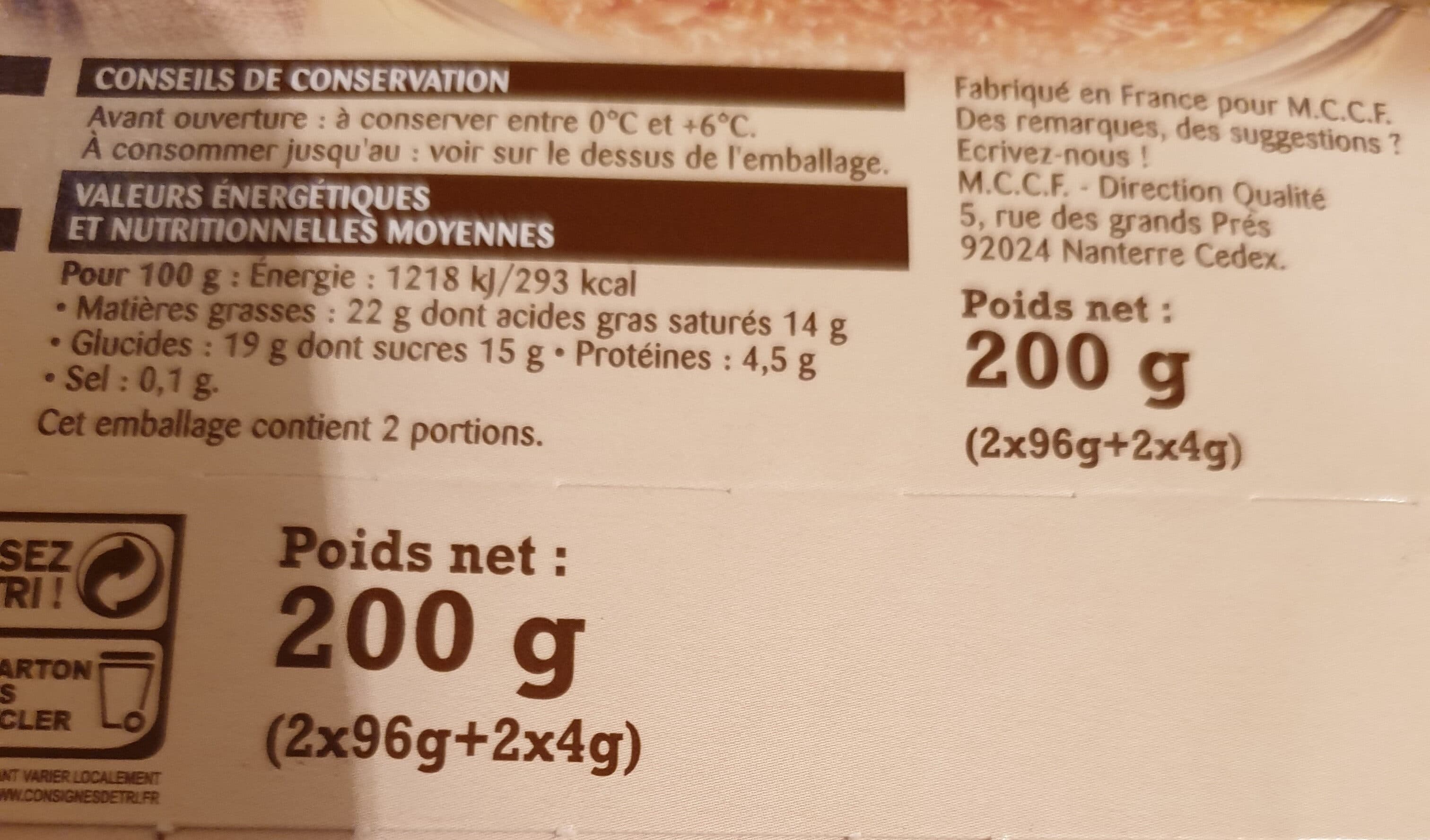 Open Food Facts Crème brûlée packshot