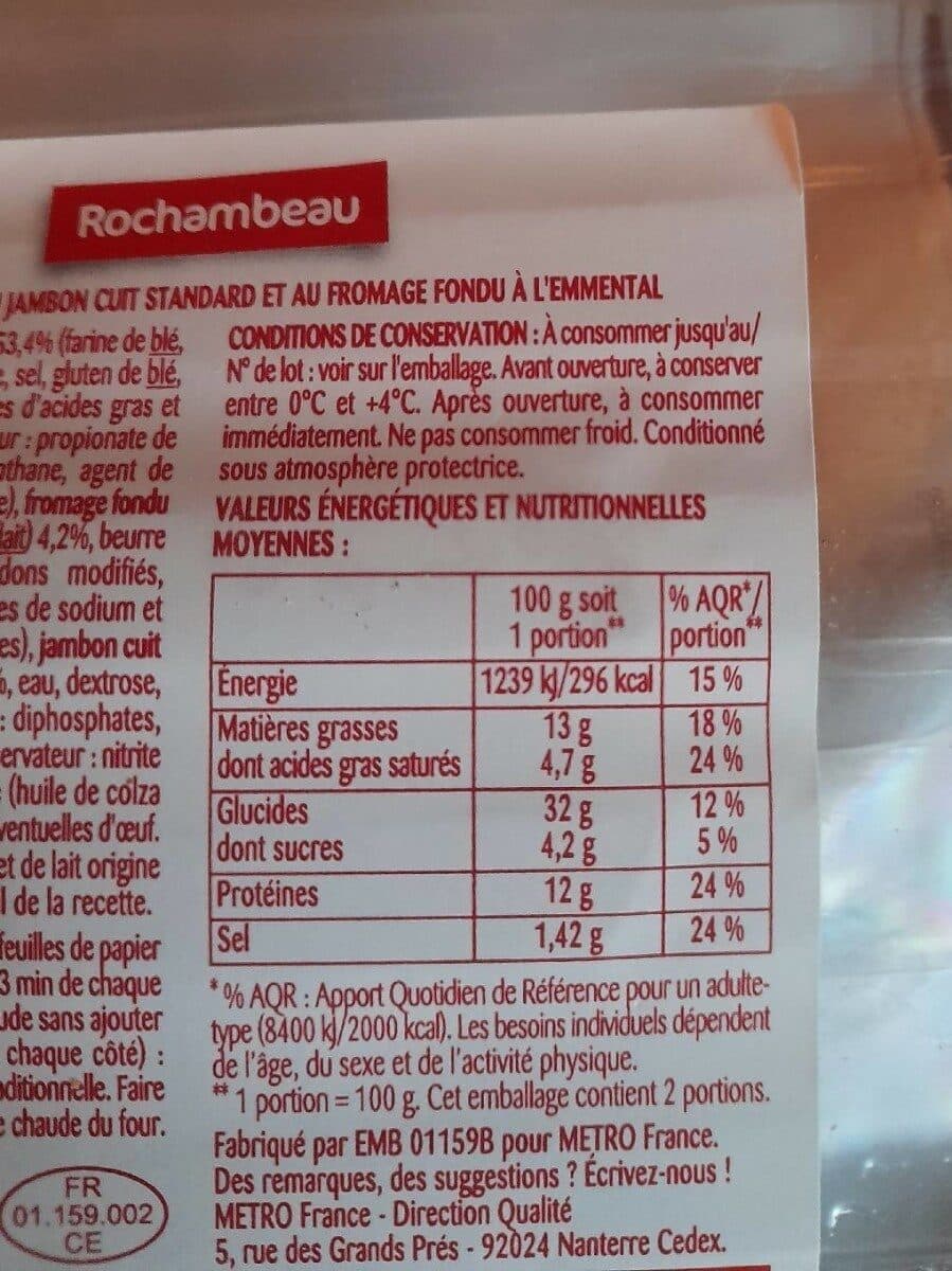 Rochambeau Croque monsieur packshot