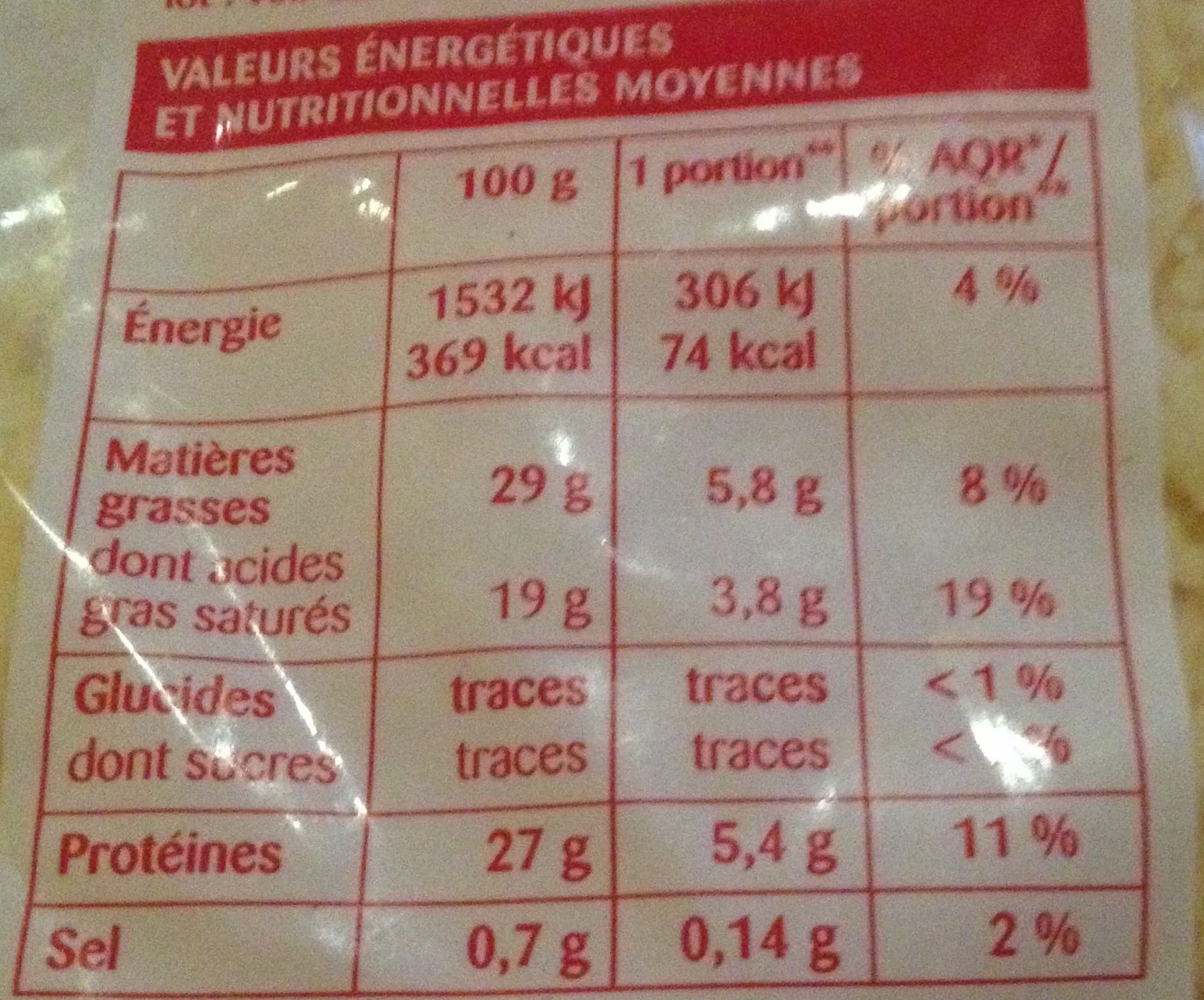 MCCF (Métro Cash & Carry France) Emmental râpé (29 % MG) packshot