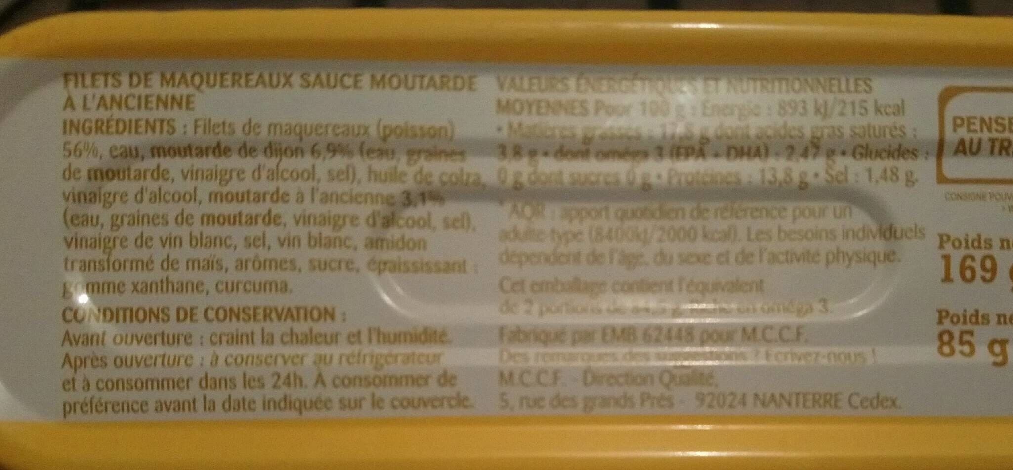 Rochambeau Filets de maquereaux sauce moutarde à l'ancienne packshot