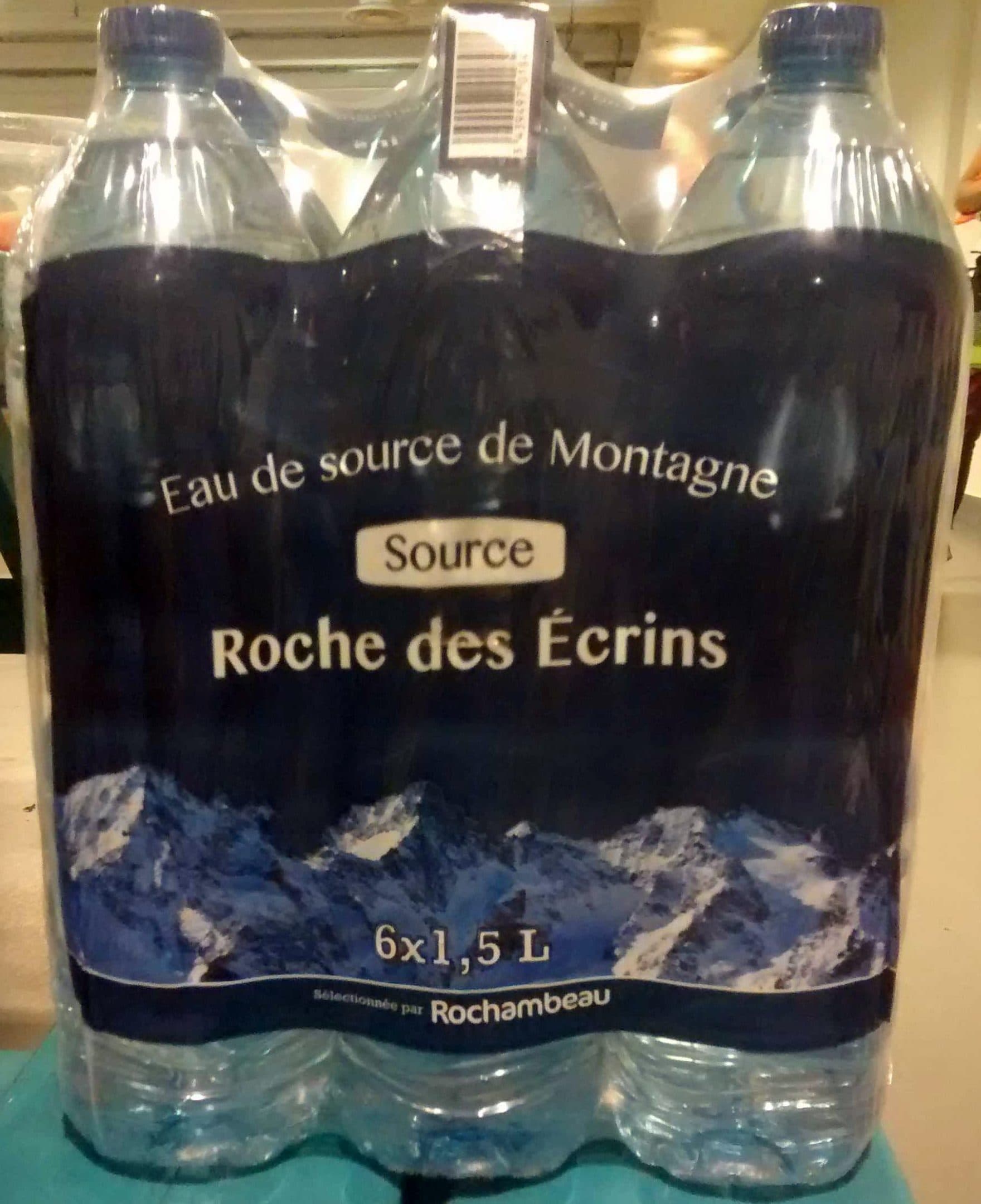 Rochambeau Eau de source de Montagne Source Roche des Ecrins packshot