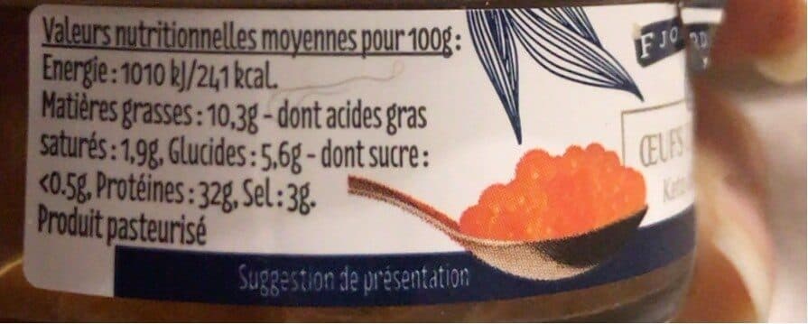 Open Food Facts Œufs de saumon sauvage d'alaska packshot