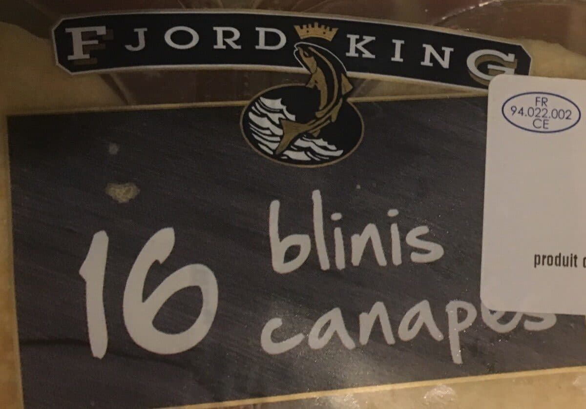 Open Food Facts Blinis Canapés X16 packshot